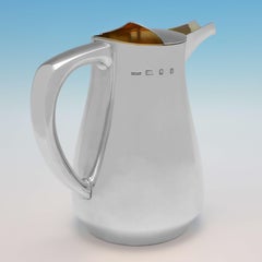Modernist Design Sterling Silver Water Jug - London 1979 J. J. McGreal