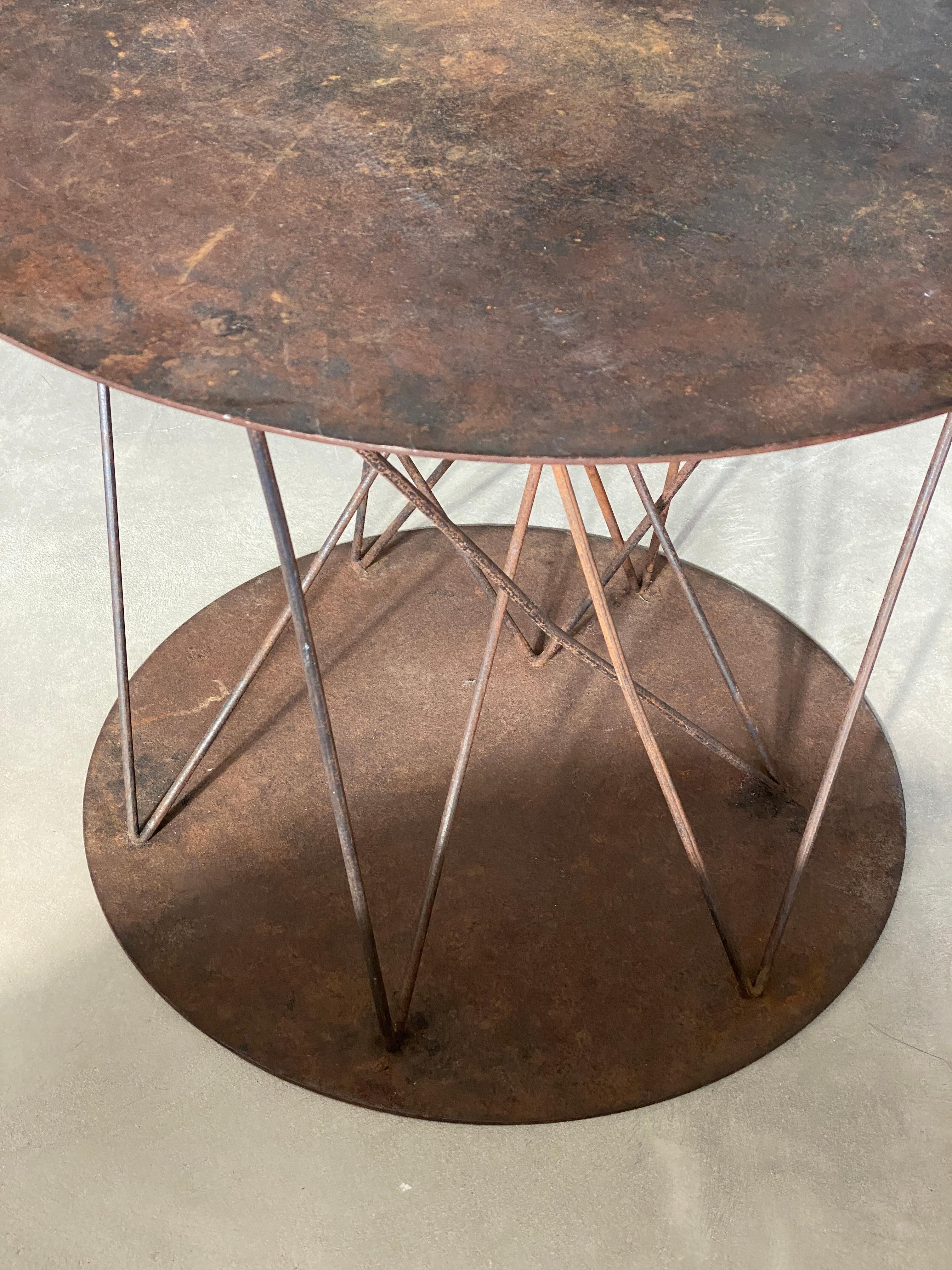 Modernist Designer, Side Tables / Occasional Tables, Metal, America, 1970s In Fair Condition In High Point, NC