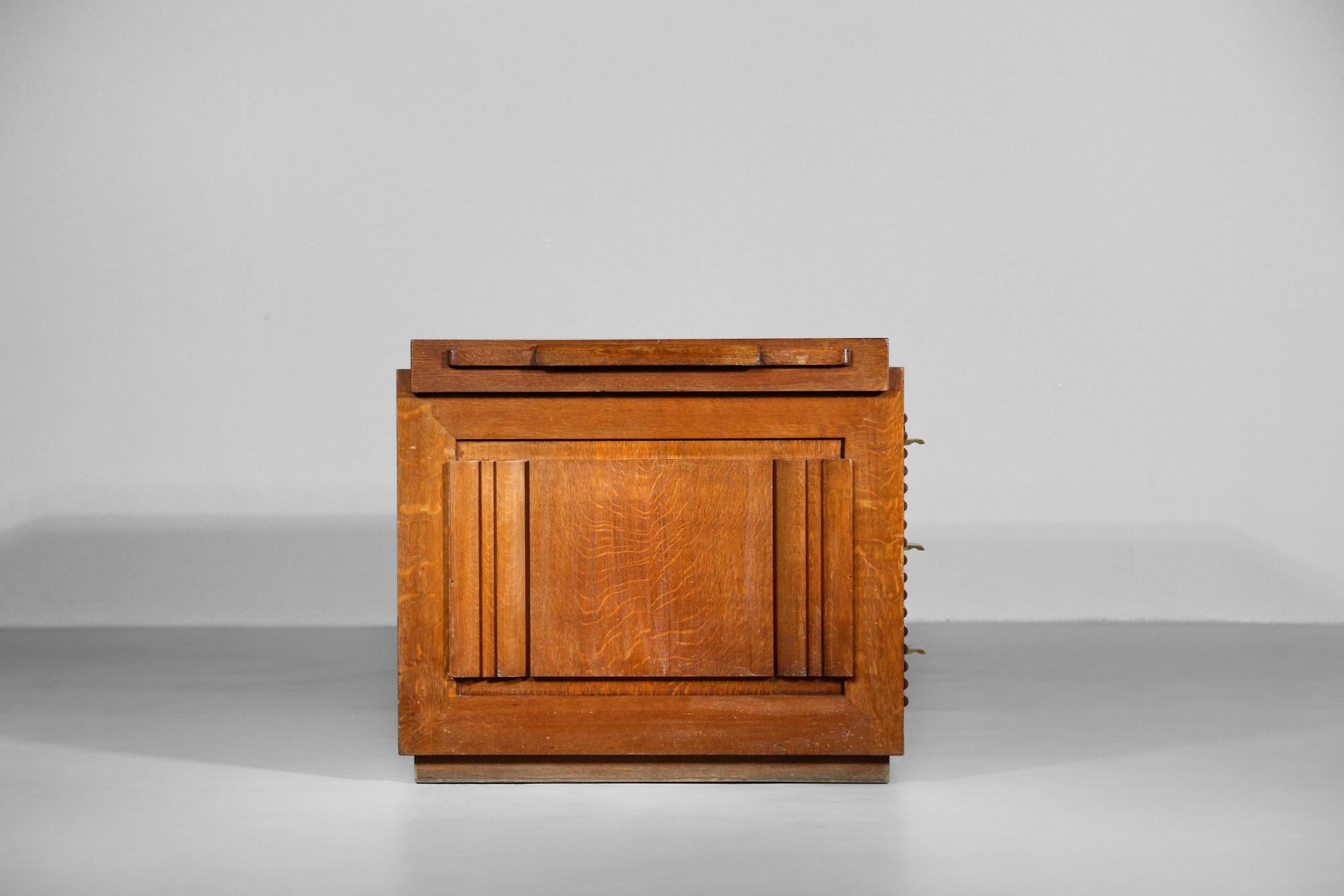 Modernist Desk by Charles Dudouyt in Oak, Art Deco 4