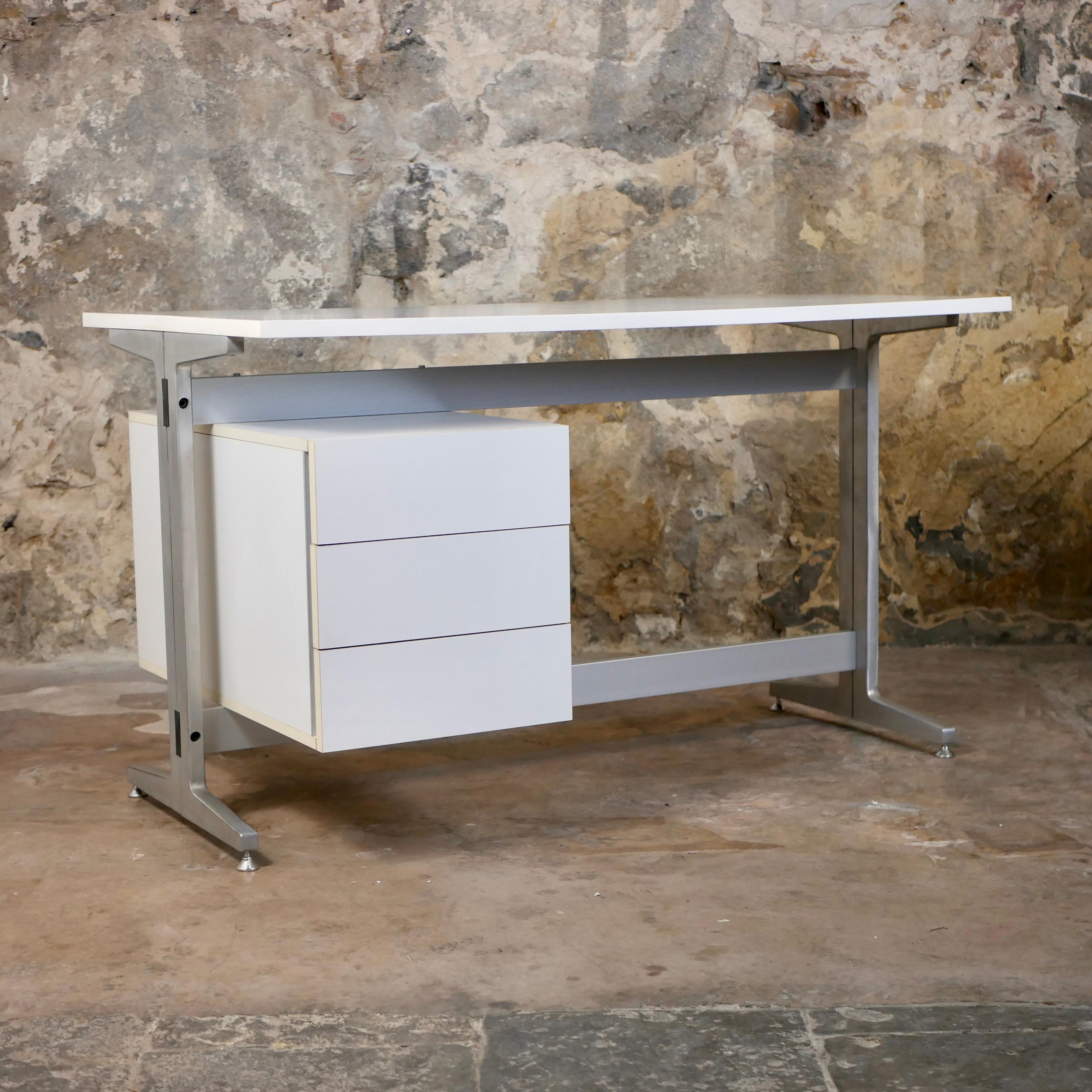 French Modernist desk by Etienne Fermigier, France, 1970s For Sale