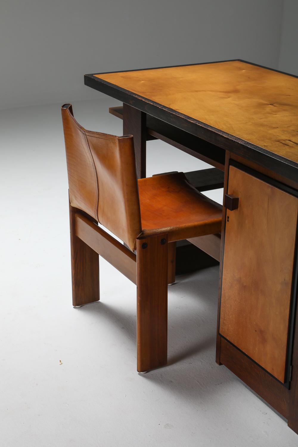 Schreibtisch der Moderne von Frits Spanjaard, von Wouda inspiriert, Niederlande, 1930er Jahre im Angebot 3