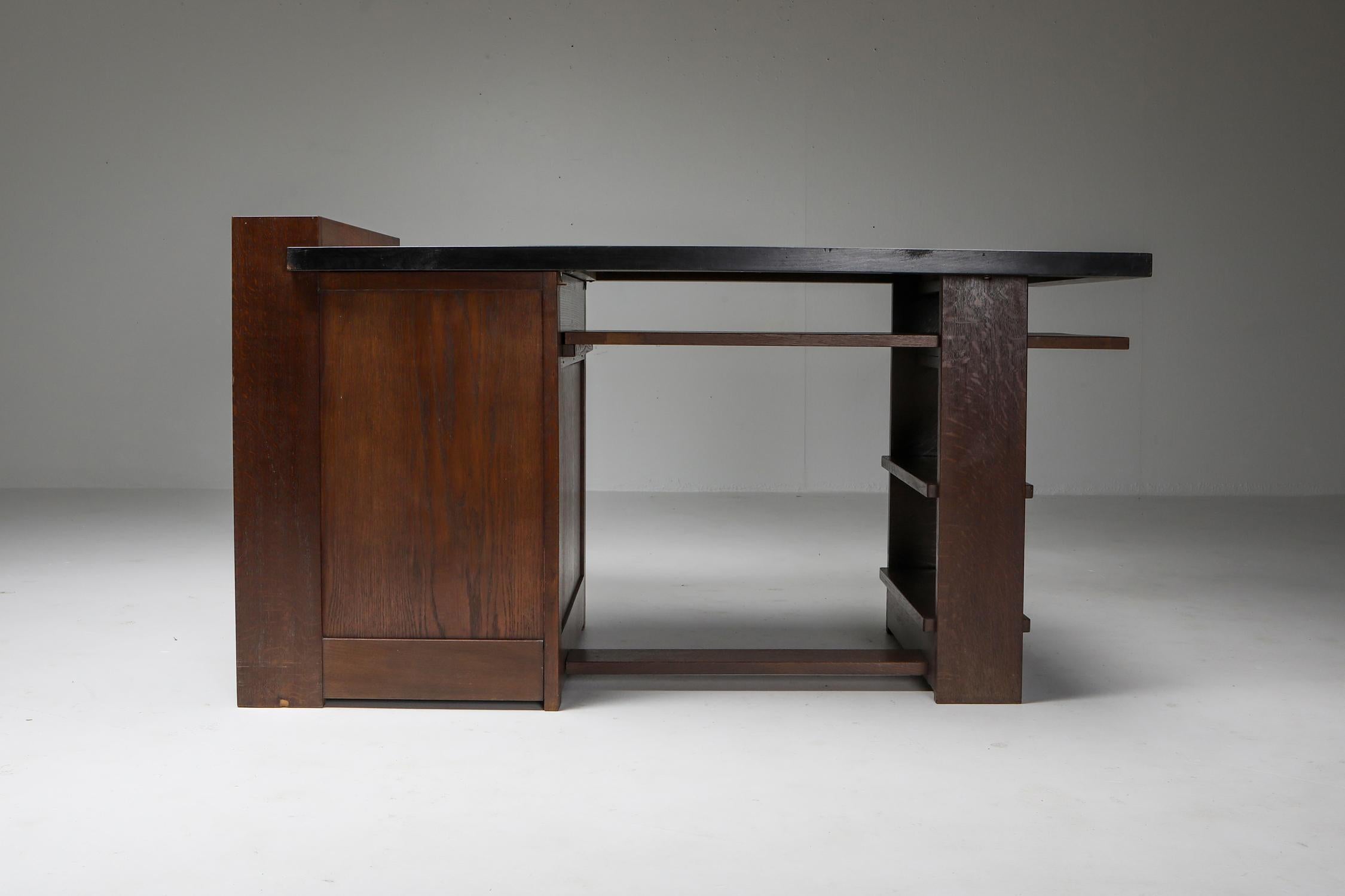 Modernist Desk by Frits Spanjaard, Wouda Inspired, Netherlands, 1930s For Sale 6
