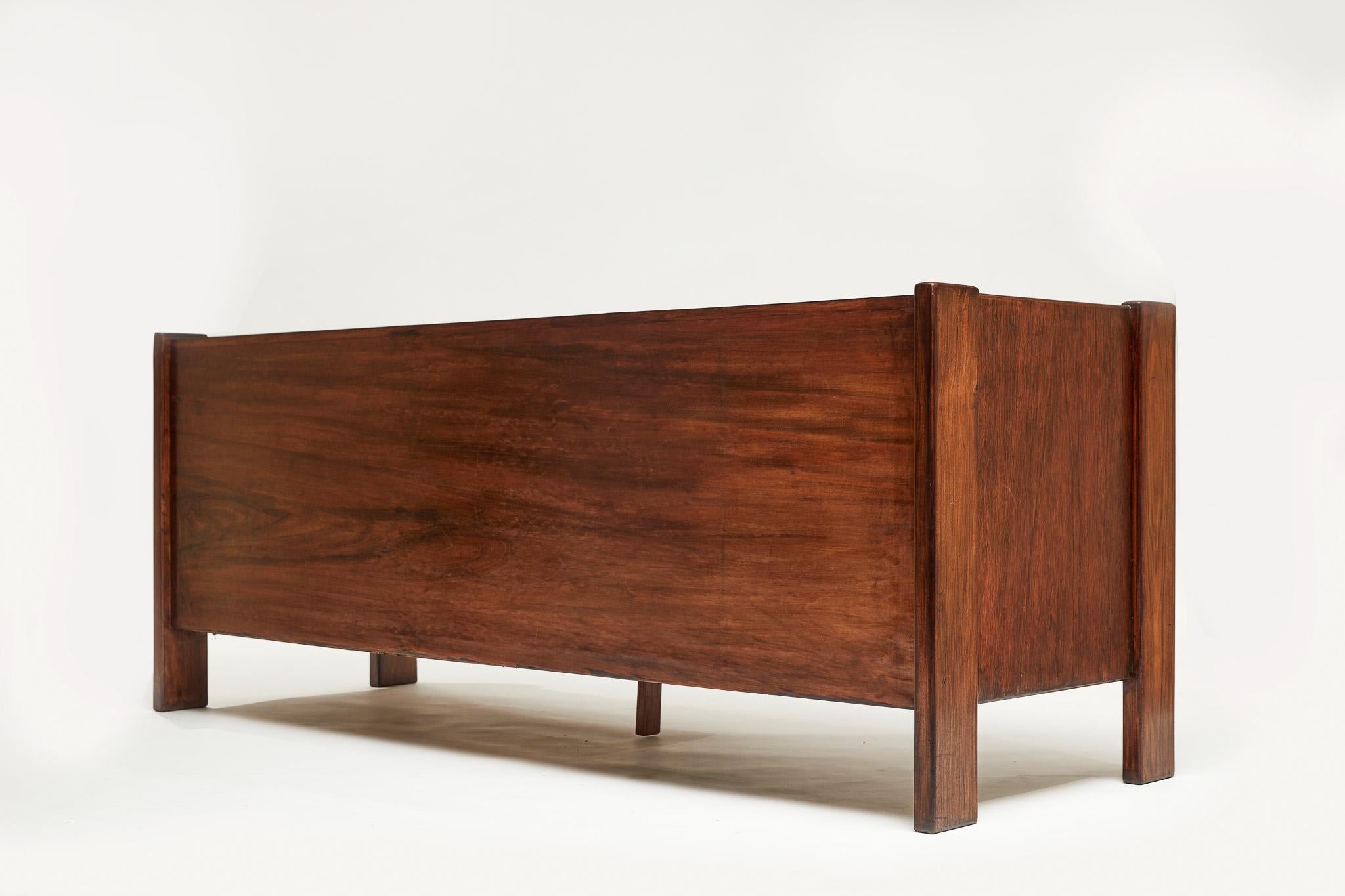 Woodwork Midcentury Modern Desk in Hardwood & White Top by Jorge Zalszupin, 1970 For Sale