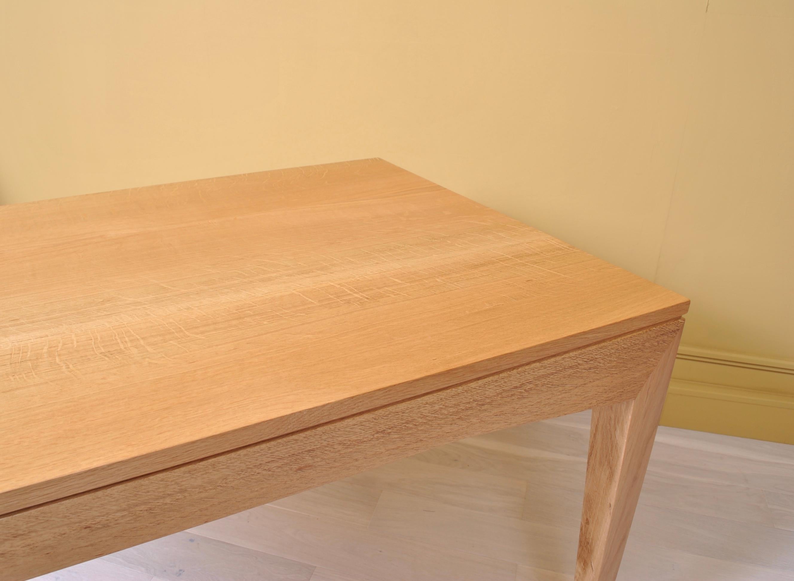 Modernist Desk, Handcrafted English Oak 4