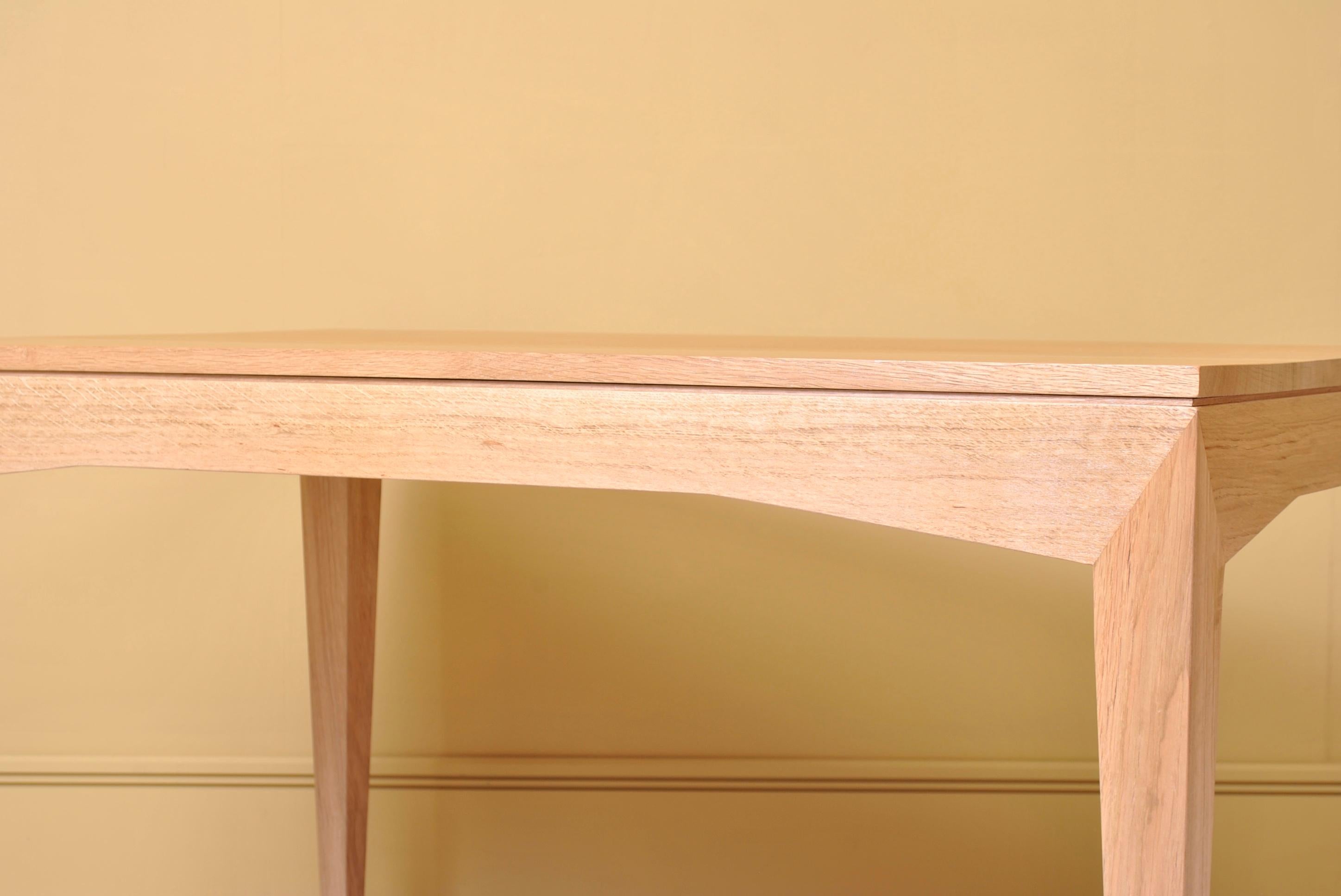 Hand-Crafted Modernist Desk, Handcrafted English Oak
