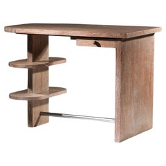 Modernist desk in limed oak, Jean Michel Frank style, 1940s