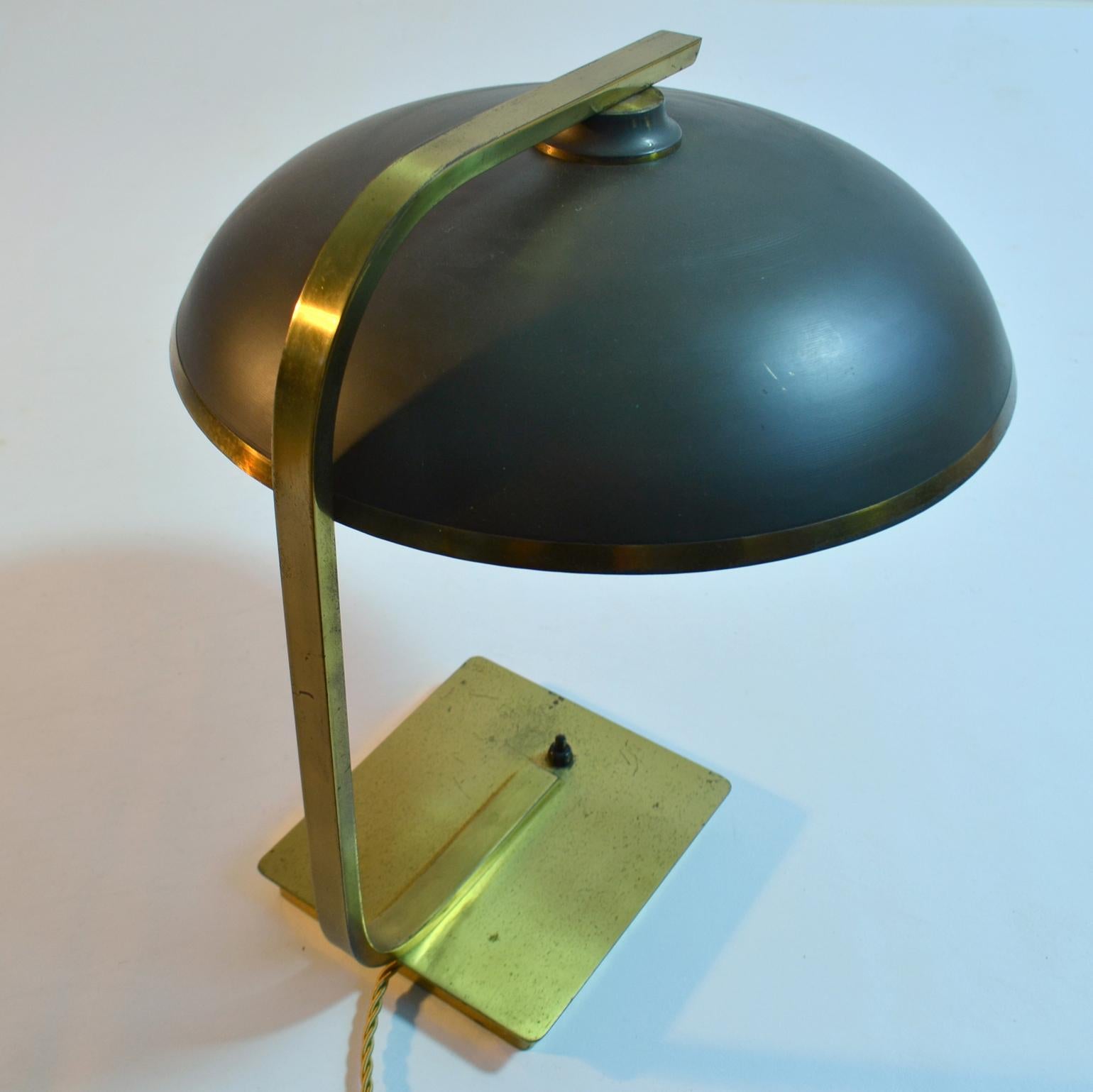 German Modernist Desk Lamp Brass 1950's  For Sale