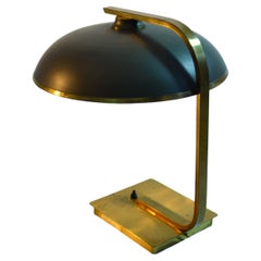 Retro Modernist Desk Lamp Brass 1950's 