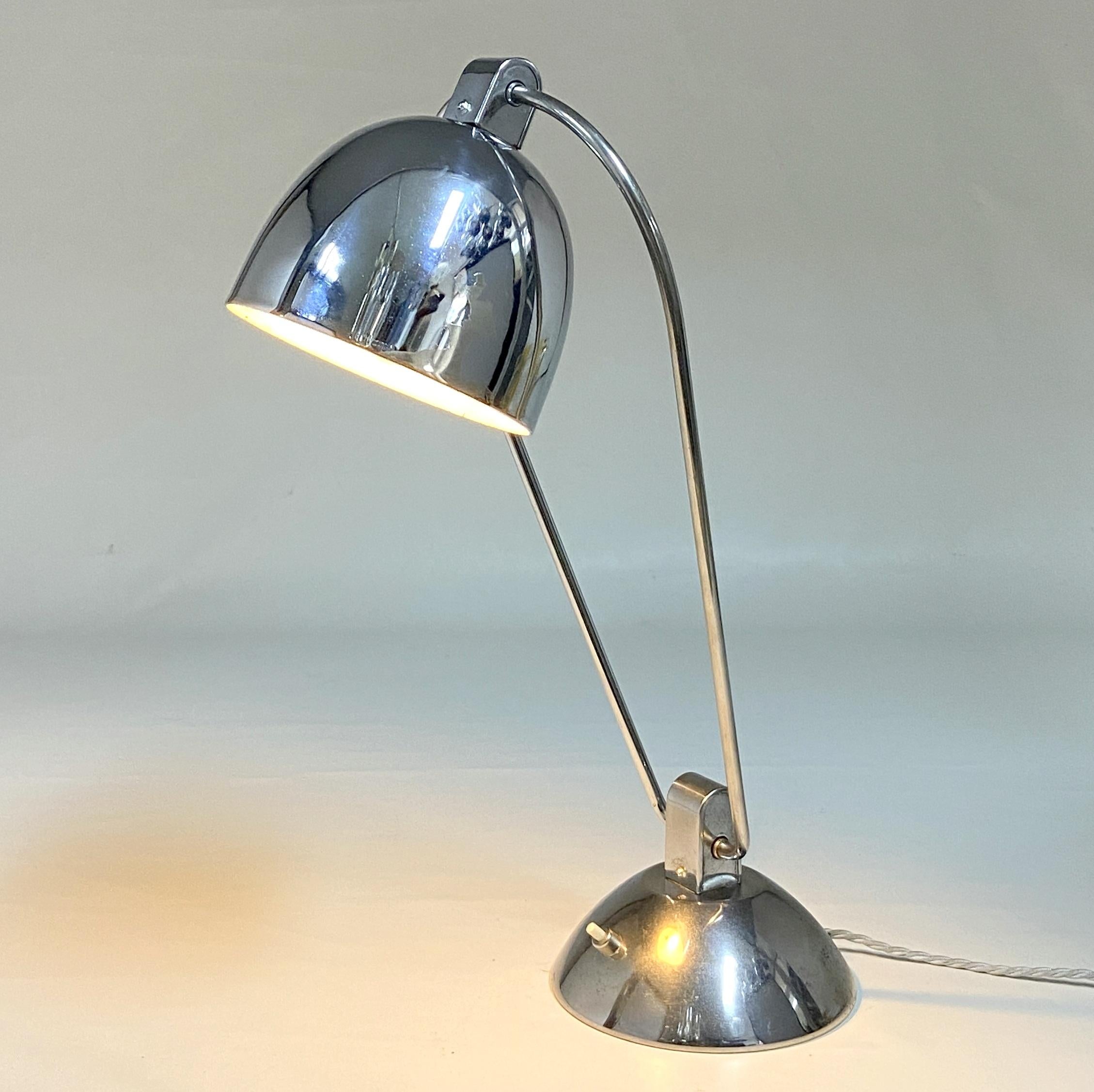 Art Deco  Modernist Desk Lamp Jumo designed by Yves Jujeau and André Mounique For Sale