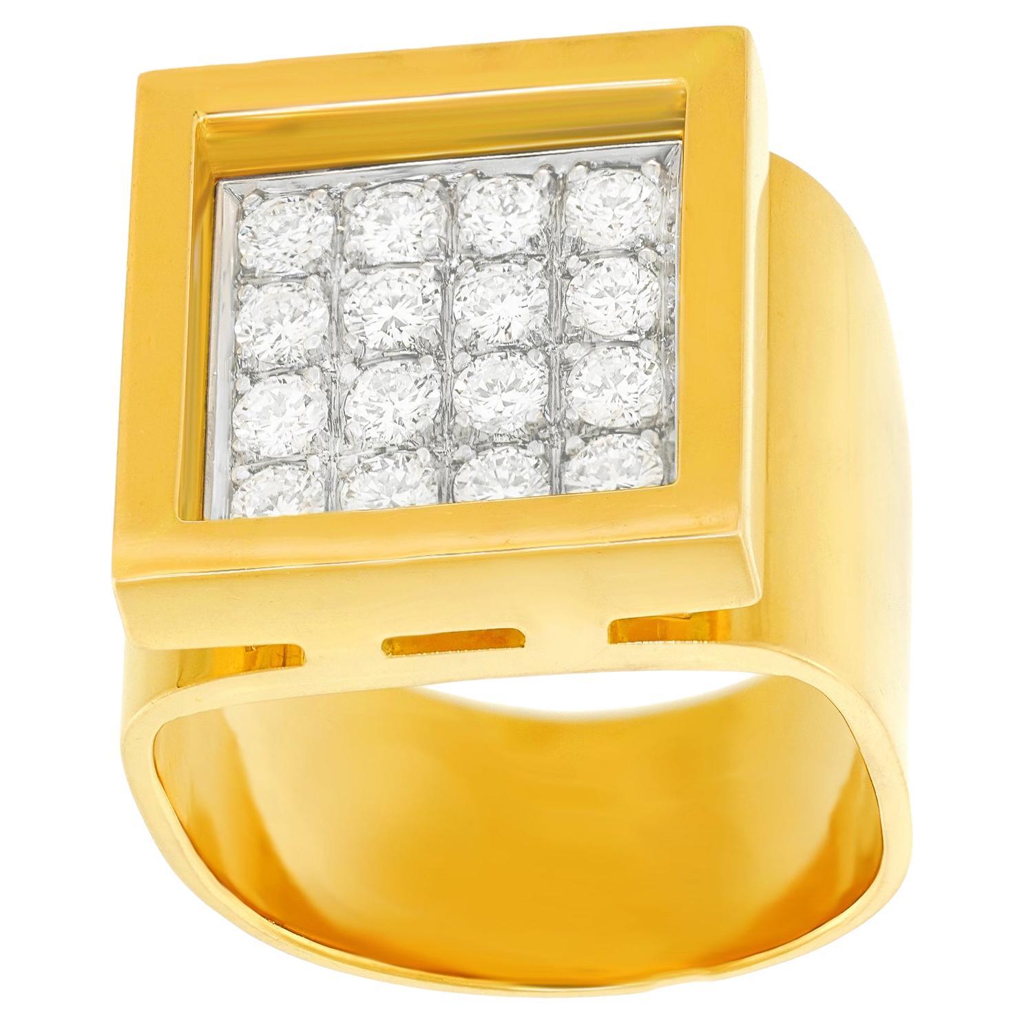 Modernist Diamond Ring For Sale