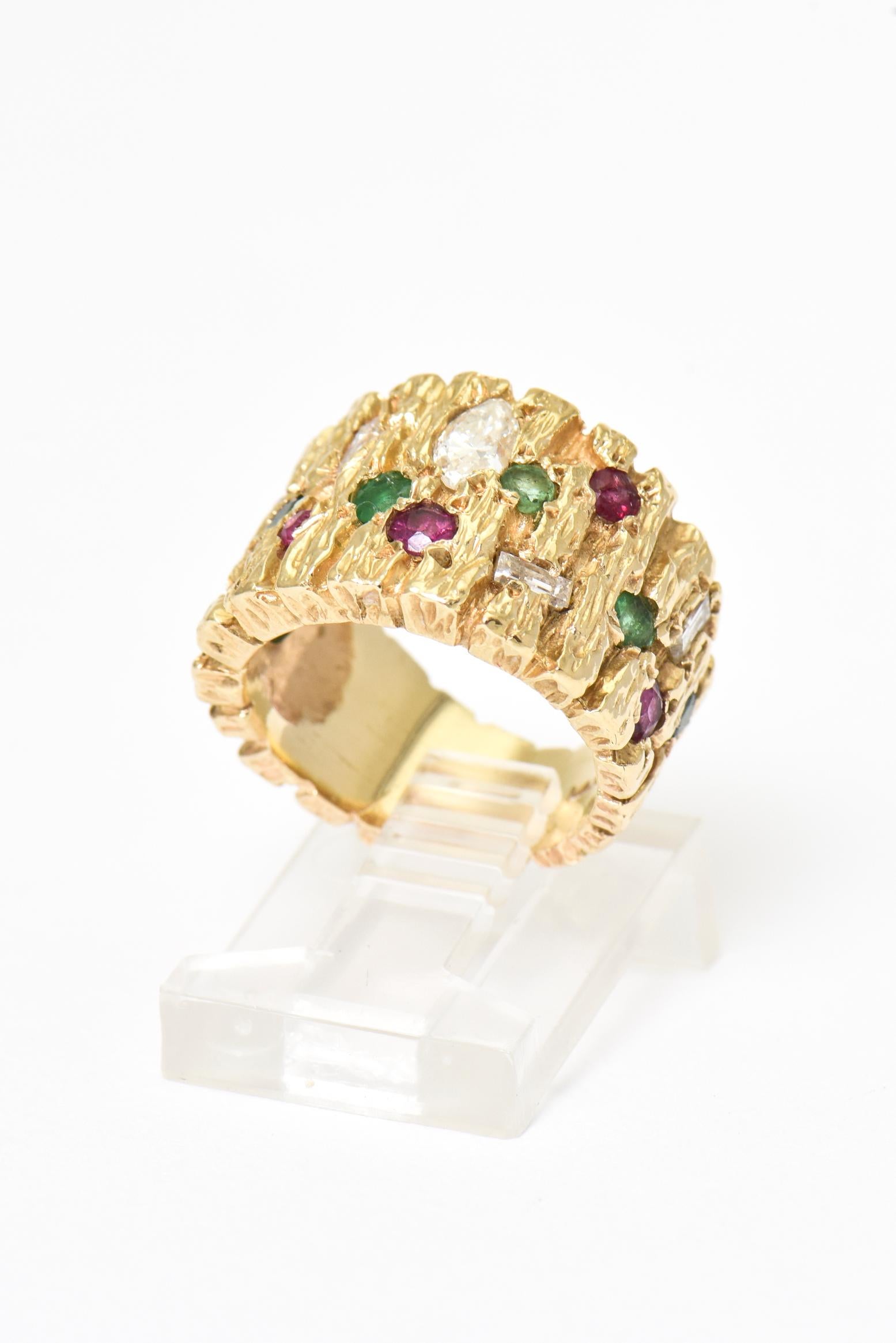 modernist gold ring