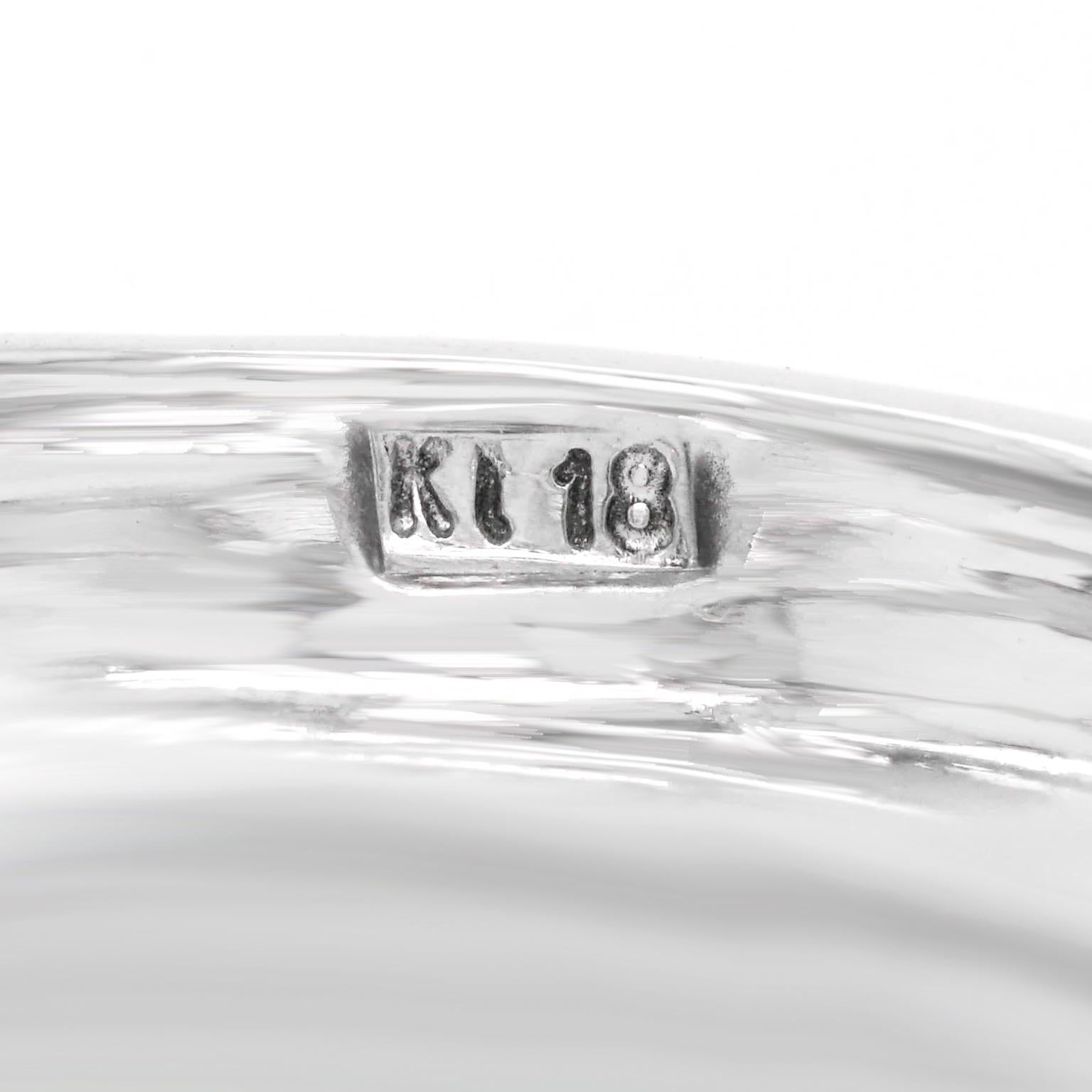 Women's or Men's Modernist Diamond-Set Snake Ring