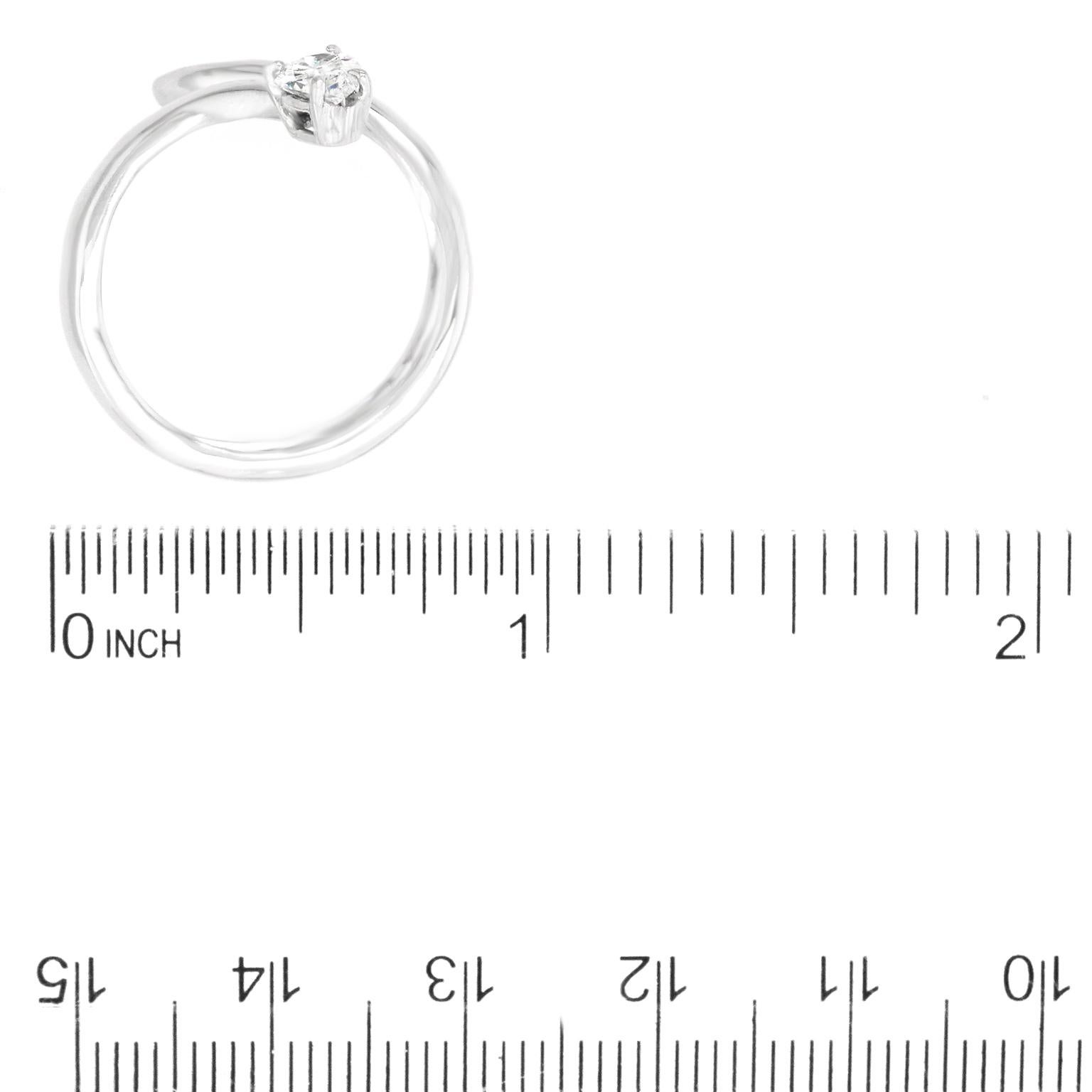 Modernist Diamond-Set Snake Ring 1