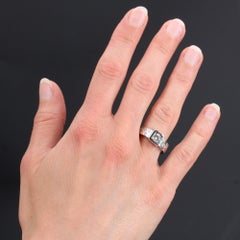 Modernist Diamonds 18 Karat White Gold Ring