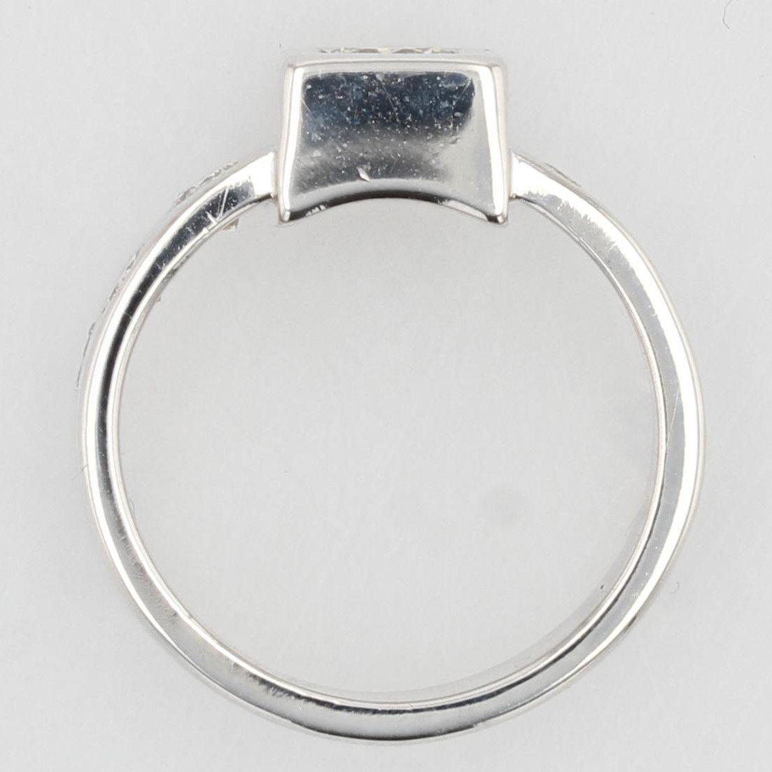 Modernist Diamonds 18 Karat White Gold Ring For Sale 5