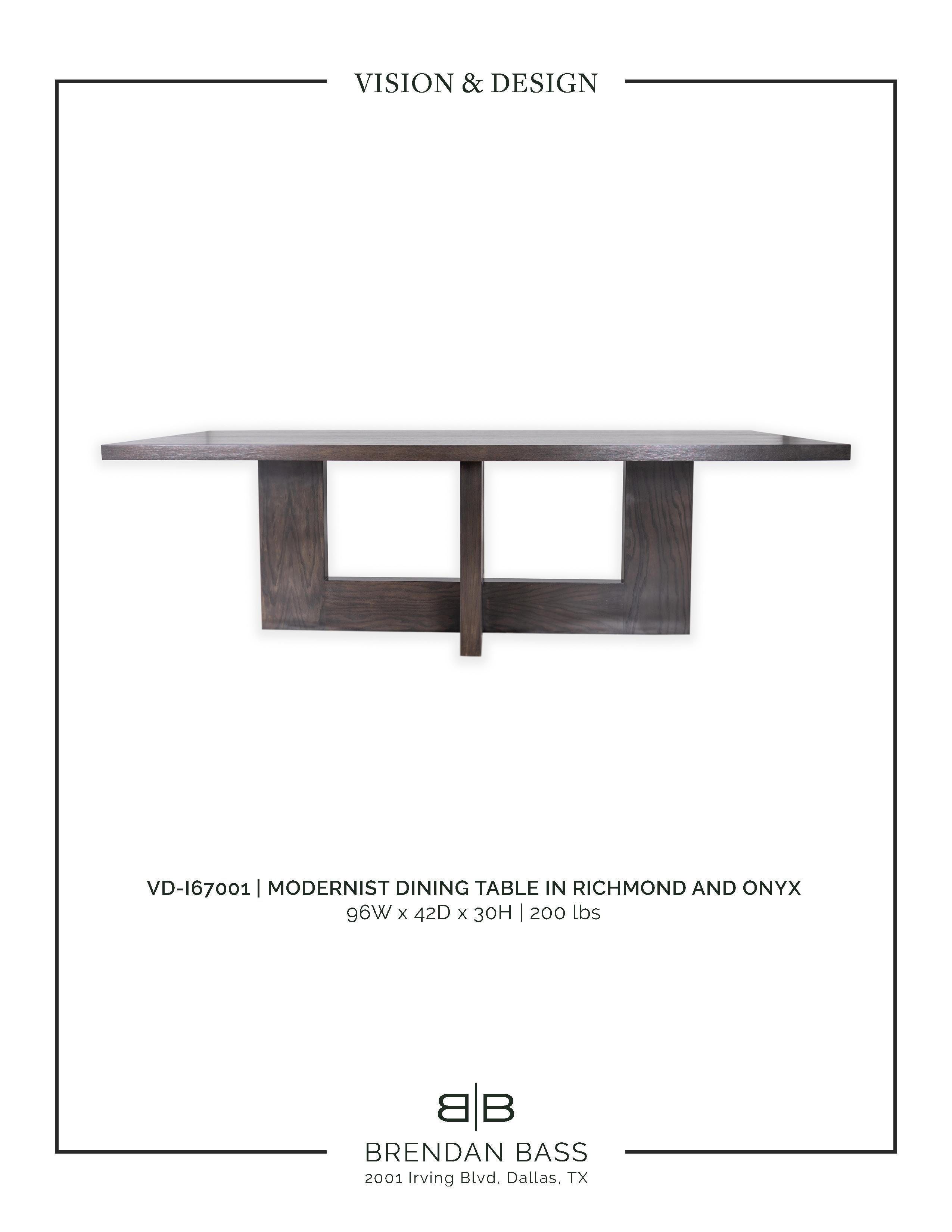 Chêne Table de salle à manger moderniste en vente