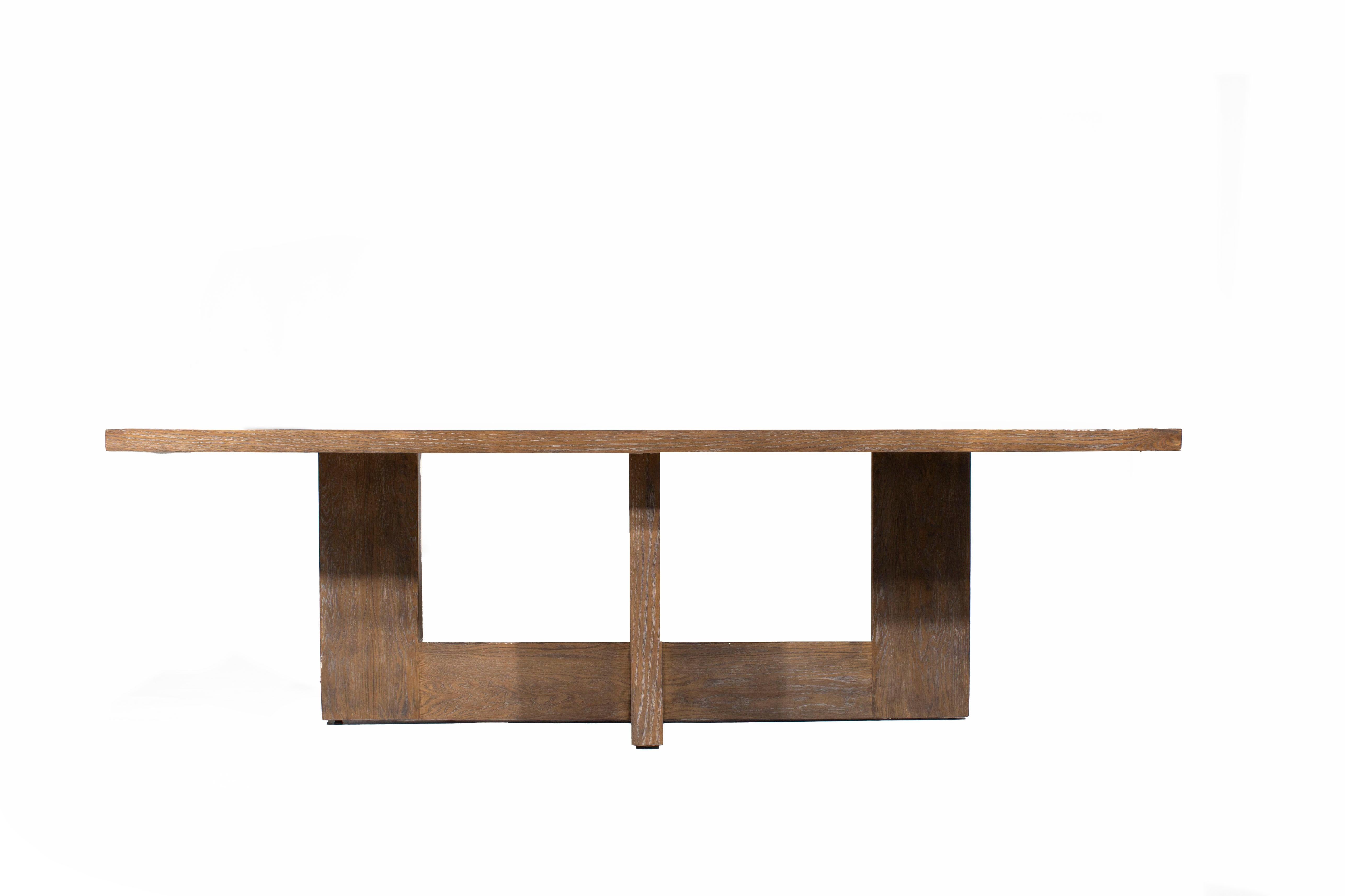 red oak dining table