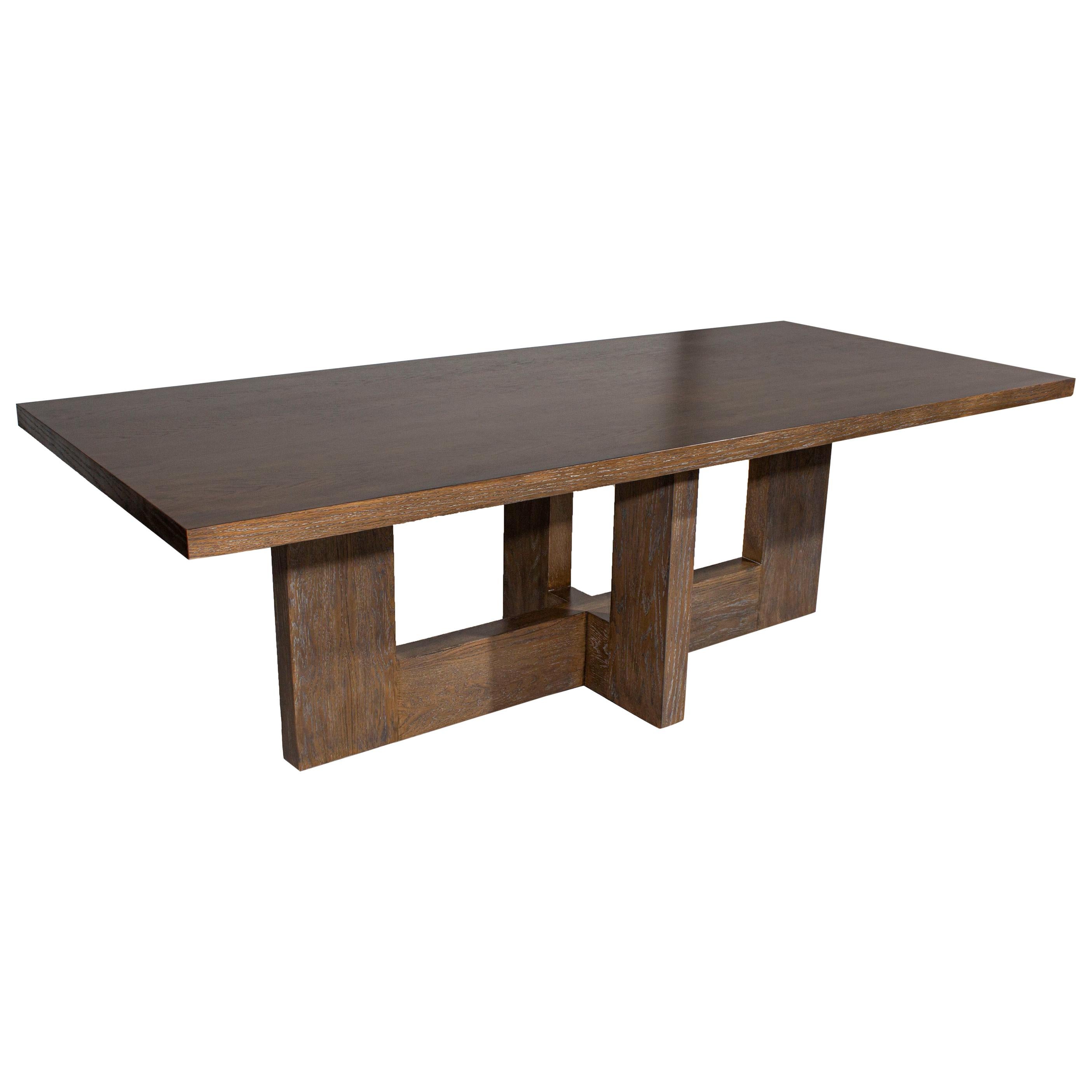 Modernist Dining Table Red Oak For Sale