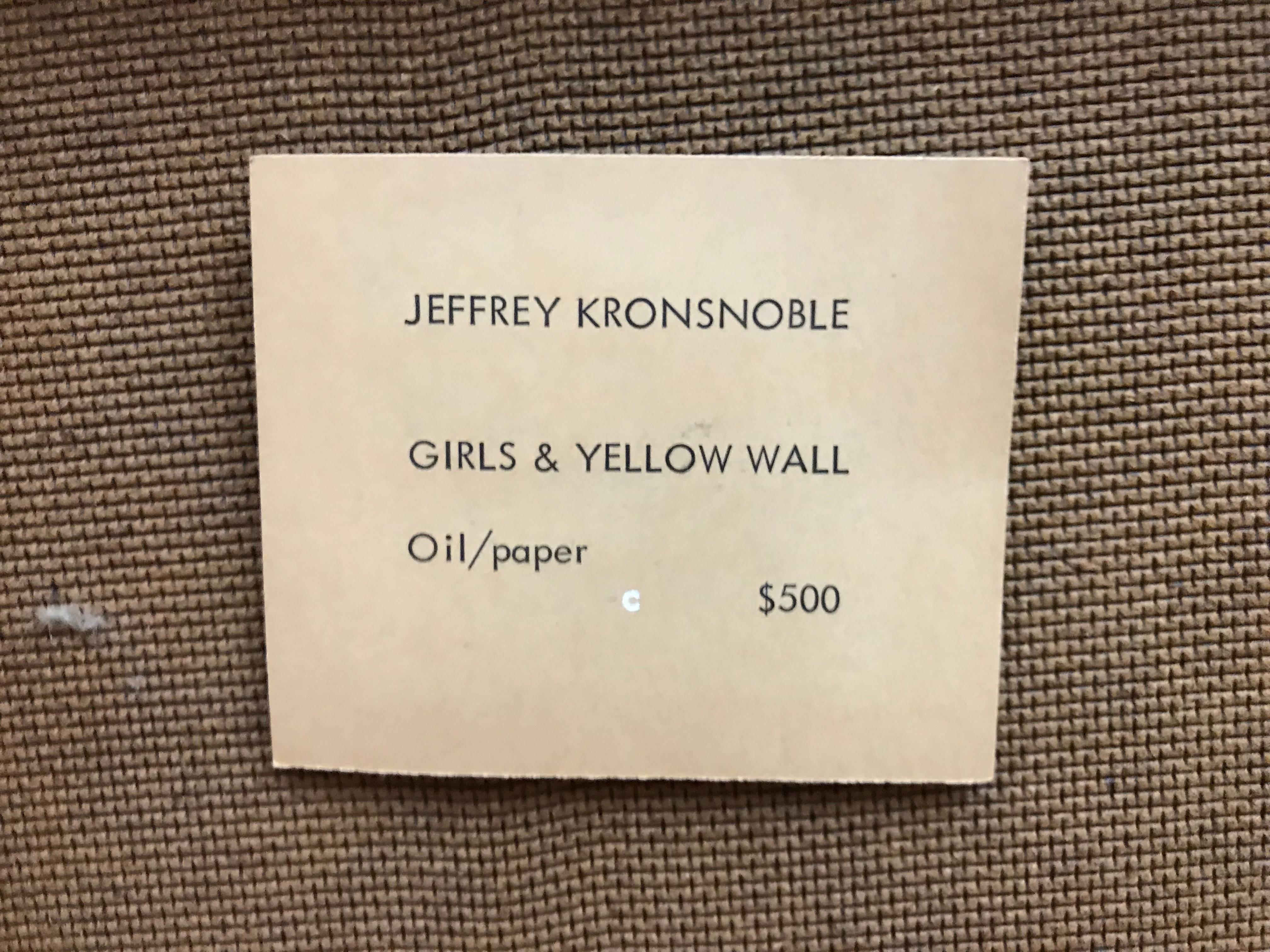 Modernist Diptych Painting by Listed Artist Jeffrey Kronsnoble, 1970 Nude NYC   3
