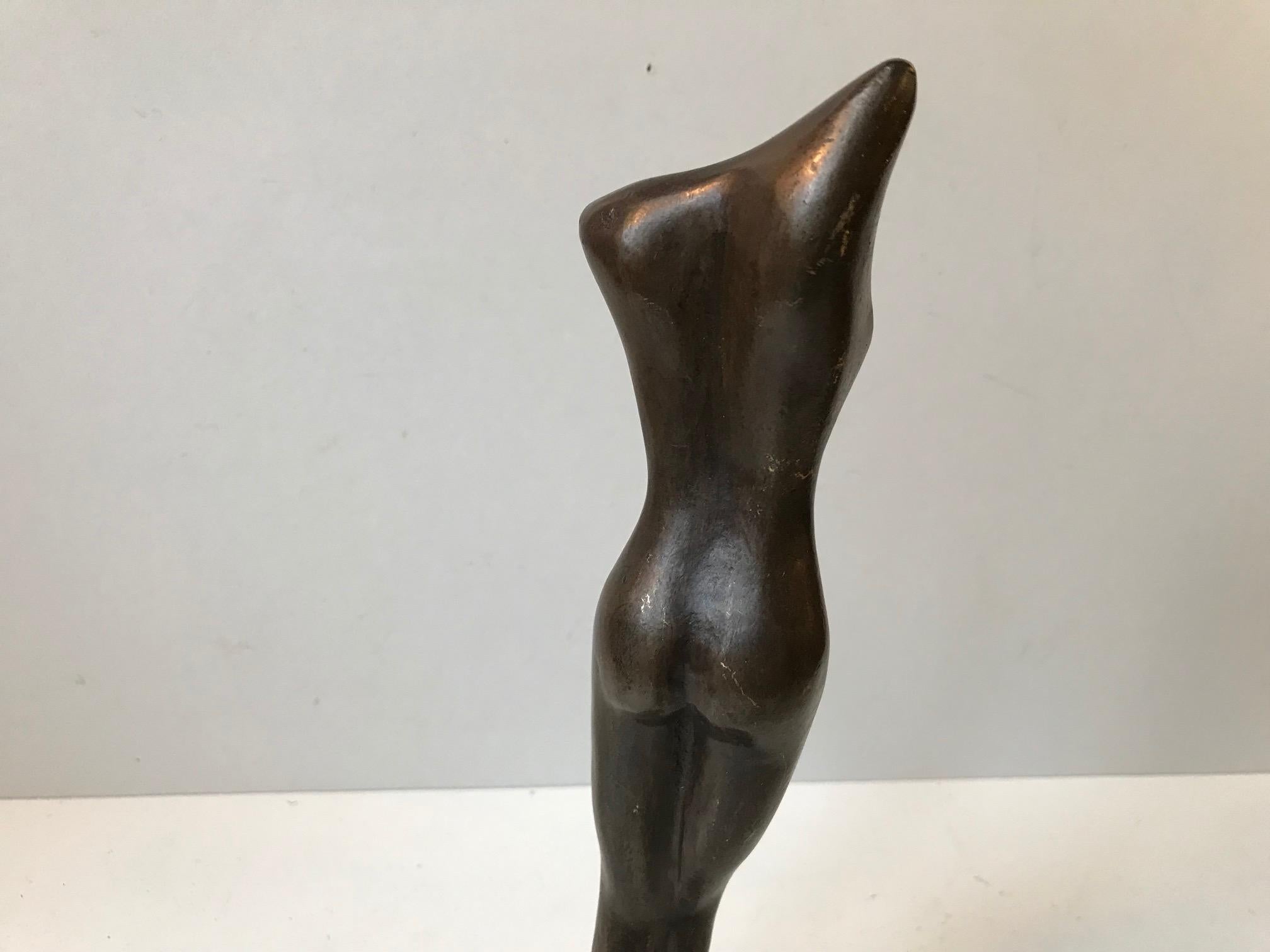 Modernist Distorted Nude Female Sculpture by Anonymous Artist, 1970s In Good Condition In Esbjerg, DK