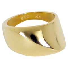 Modernist Dome Ring, 18 Carat Gold Plated Recycled Silver (Small)