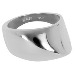 Modernist Dome Ring in Recycled Silver (Medium)