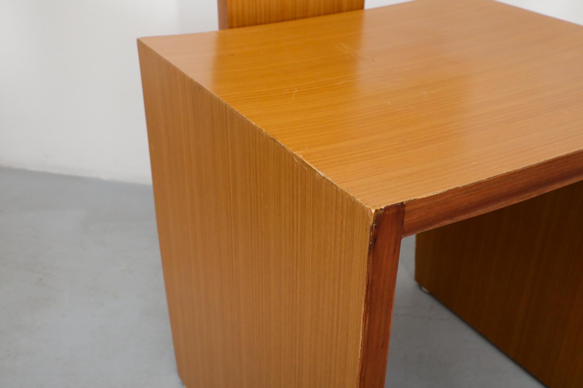 Modernist Donald Judd Inspired Blonde Wood Side Chairs from Dutch Church For Sale 5