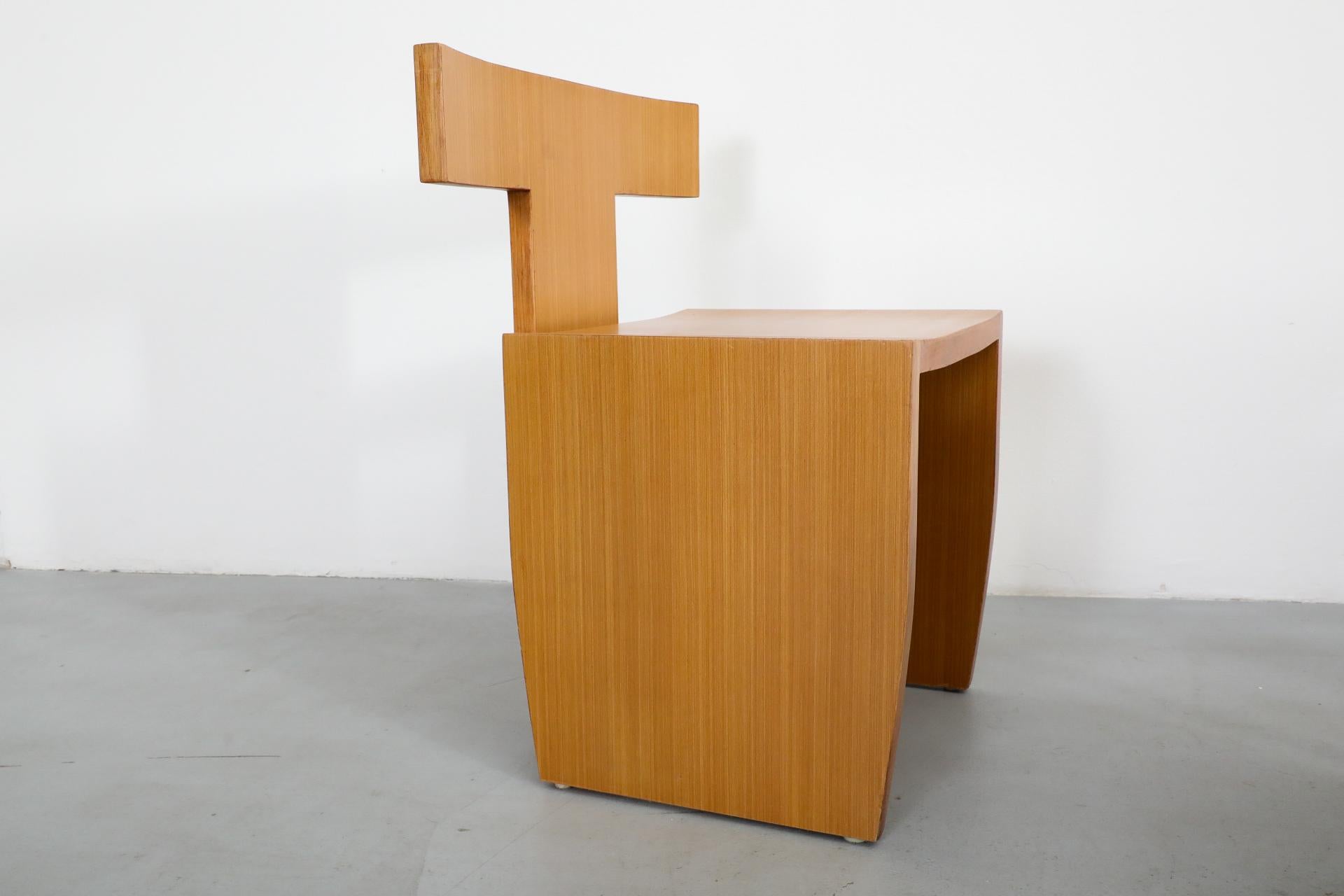 Modernist Donald Judd Inspired Blonde Wood Side Chairs from Dutch Church For Sale 8