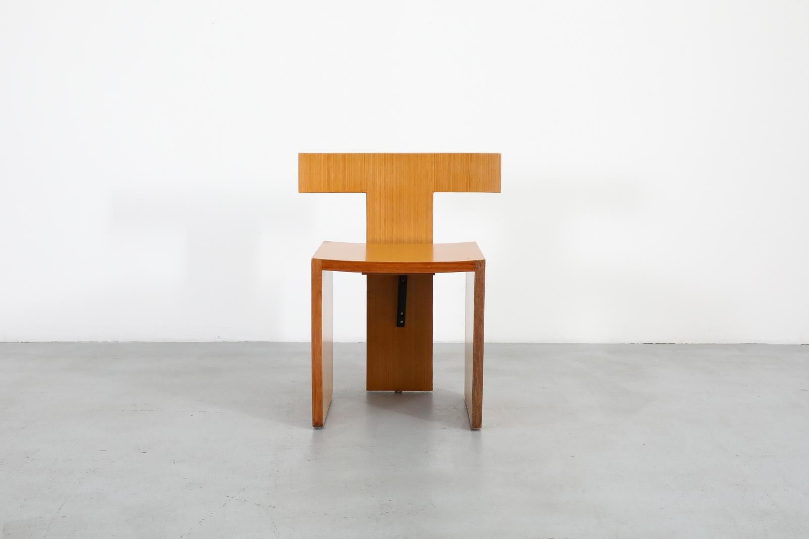 Modernist Donald Judd Inspired Blonde Wood Side Chairs from Dutch Church For Sale 10