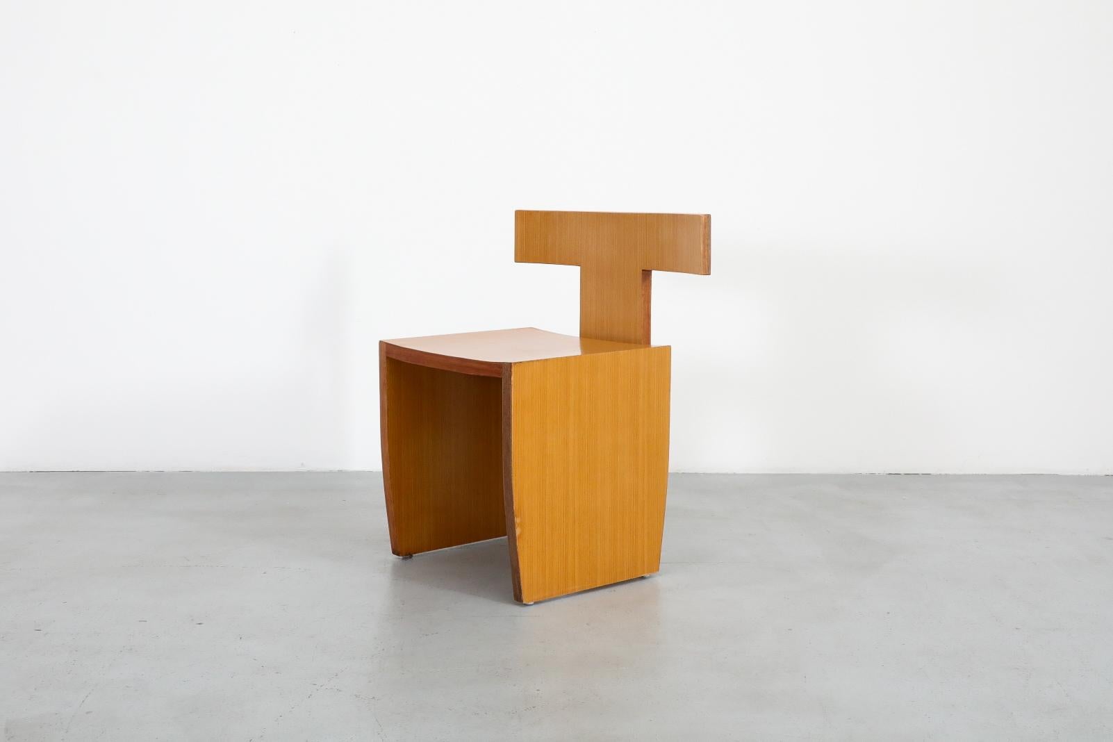 Modernist Donald Judd Inspired Blonde Wood Side Chairs from Dutch Church For Sale 11