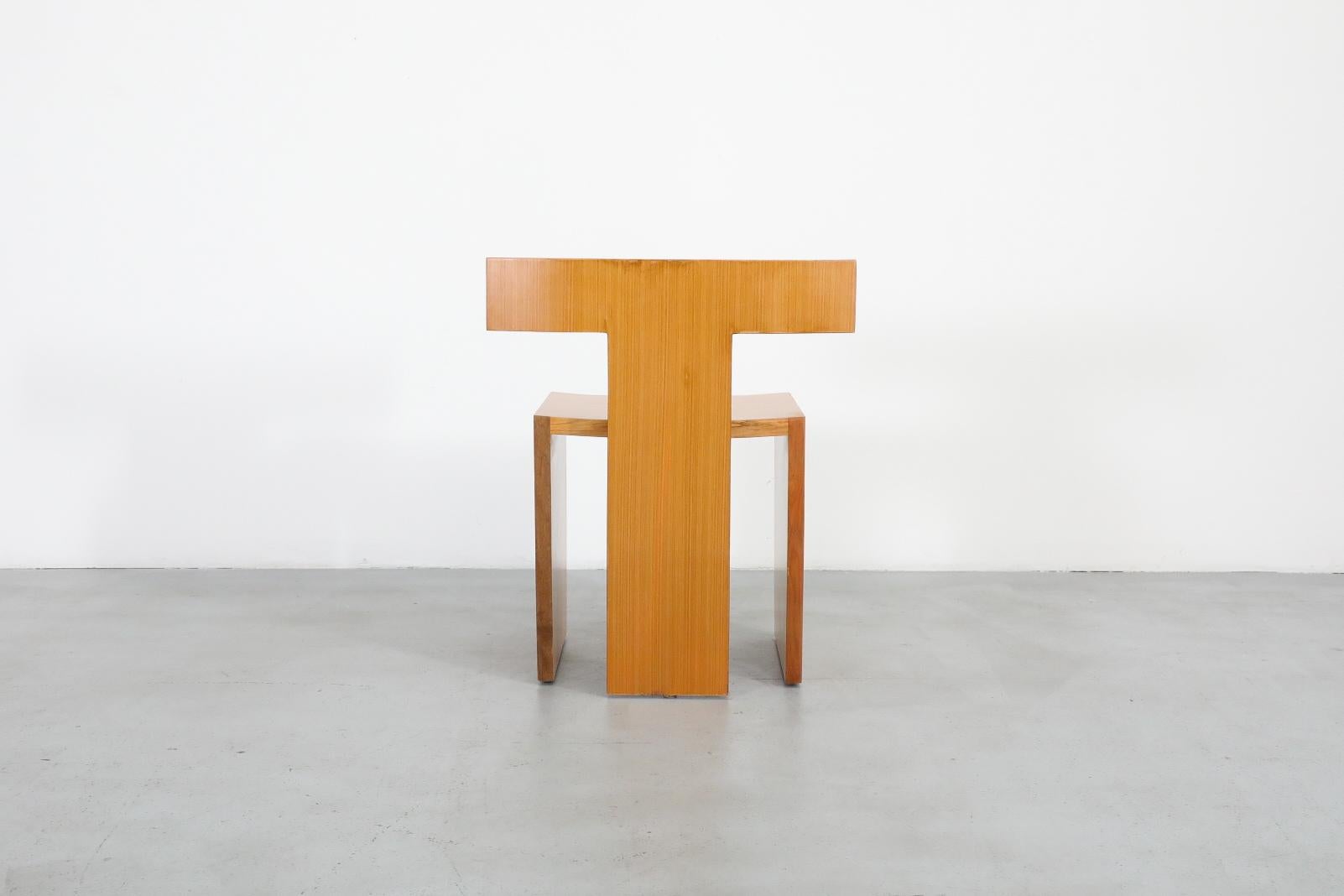 Modernist Donald Judd Inspired Blonde Wood Side Chairs from Dutch Church For Sale 14