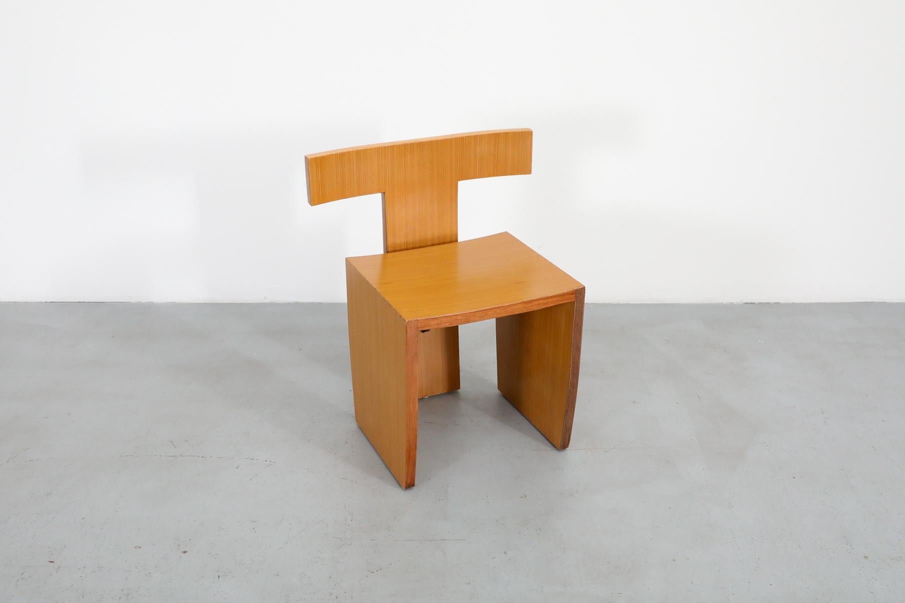 Modernist Donald Judd Inspired Blonde Wood Side Chairs from Dutch Church For Sale 15
