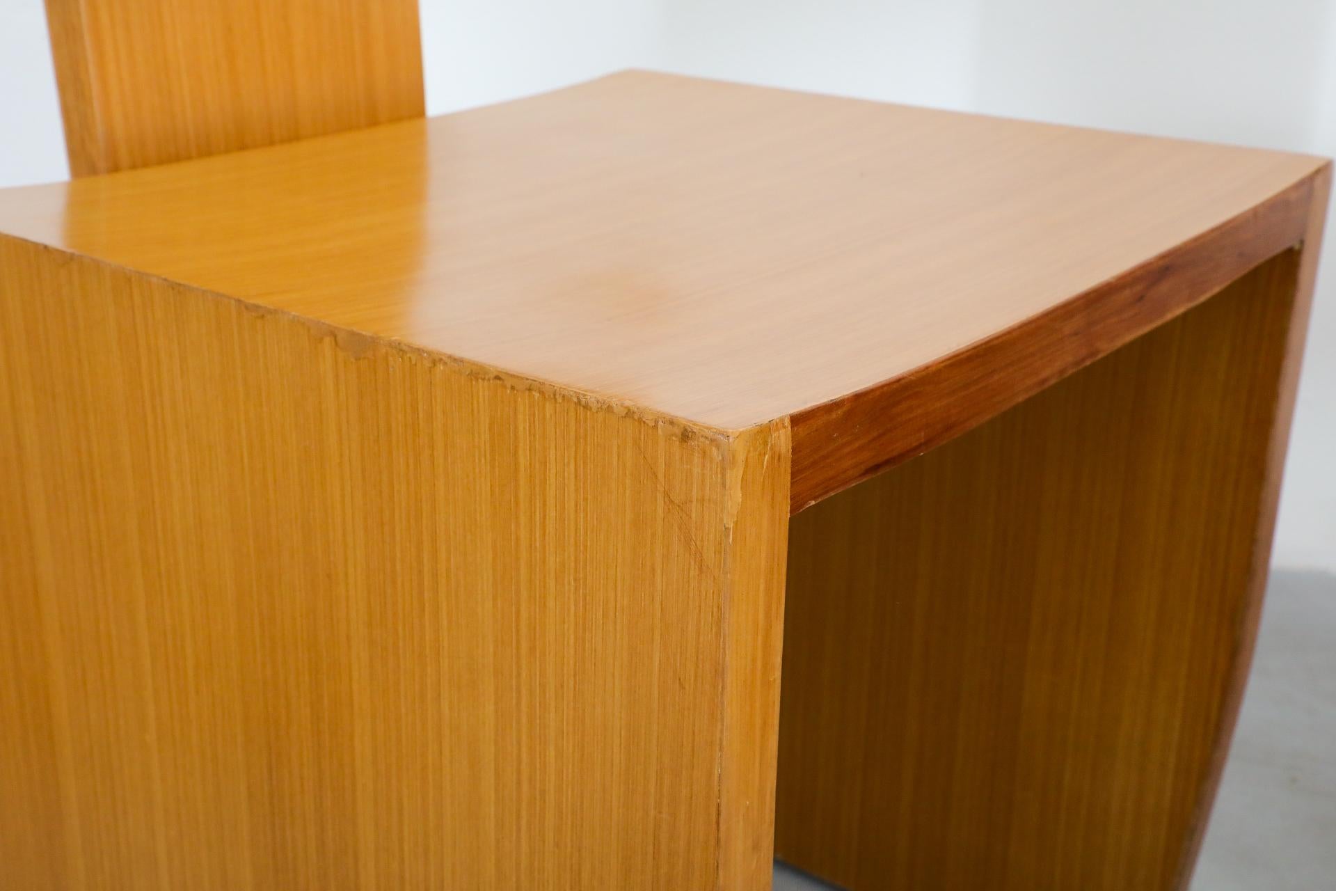 Modernist Donald Judd Inspired Blonde Wood Side Chairs from Dutch Church For Sale 1