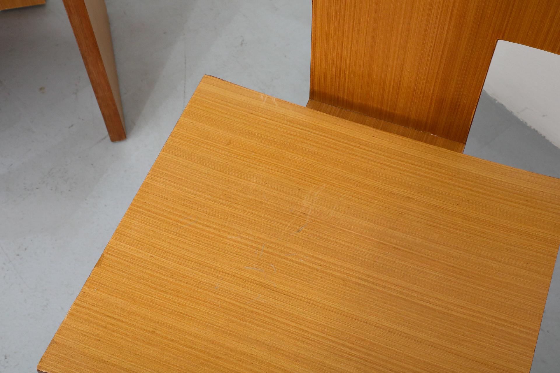 Modernist Donald Judd Inspired Blonde Wood Side Chairs from Dutch Church For Sale 3