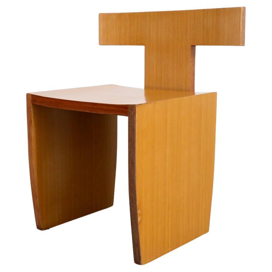 Modernist Donald Judd Inspired Blonde Wood Side Chairs from Dutch Church For Sale
