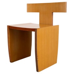 Modernist Donald Judd Inspired Blonde Wood Side Chairs from Dutch Church