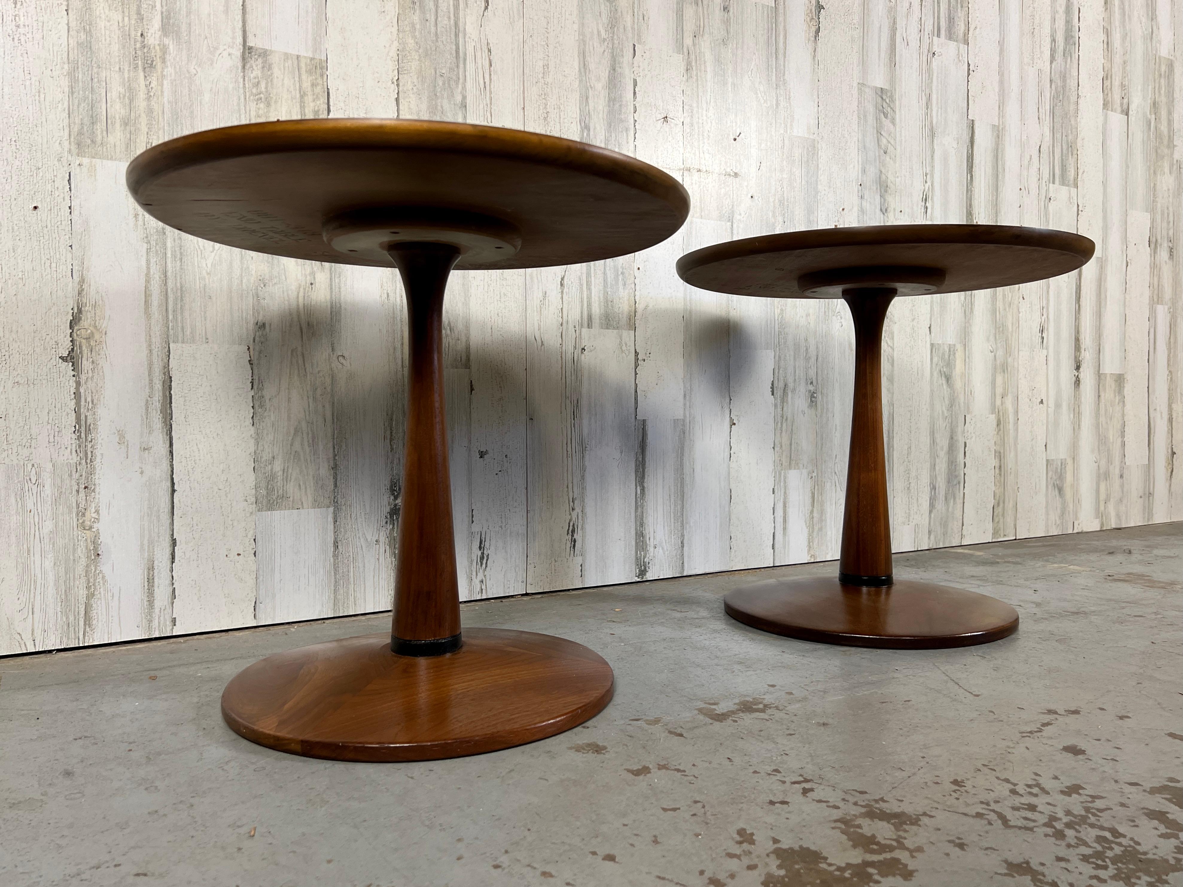 Wood Modernist Drexel Side Tables