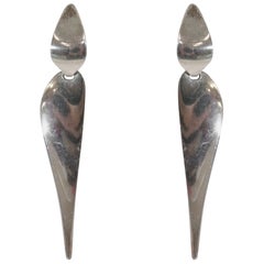 Retro Modernist Drop Earrings by Nanna Ditzel for Georg Jensen, 1970s