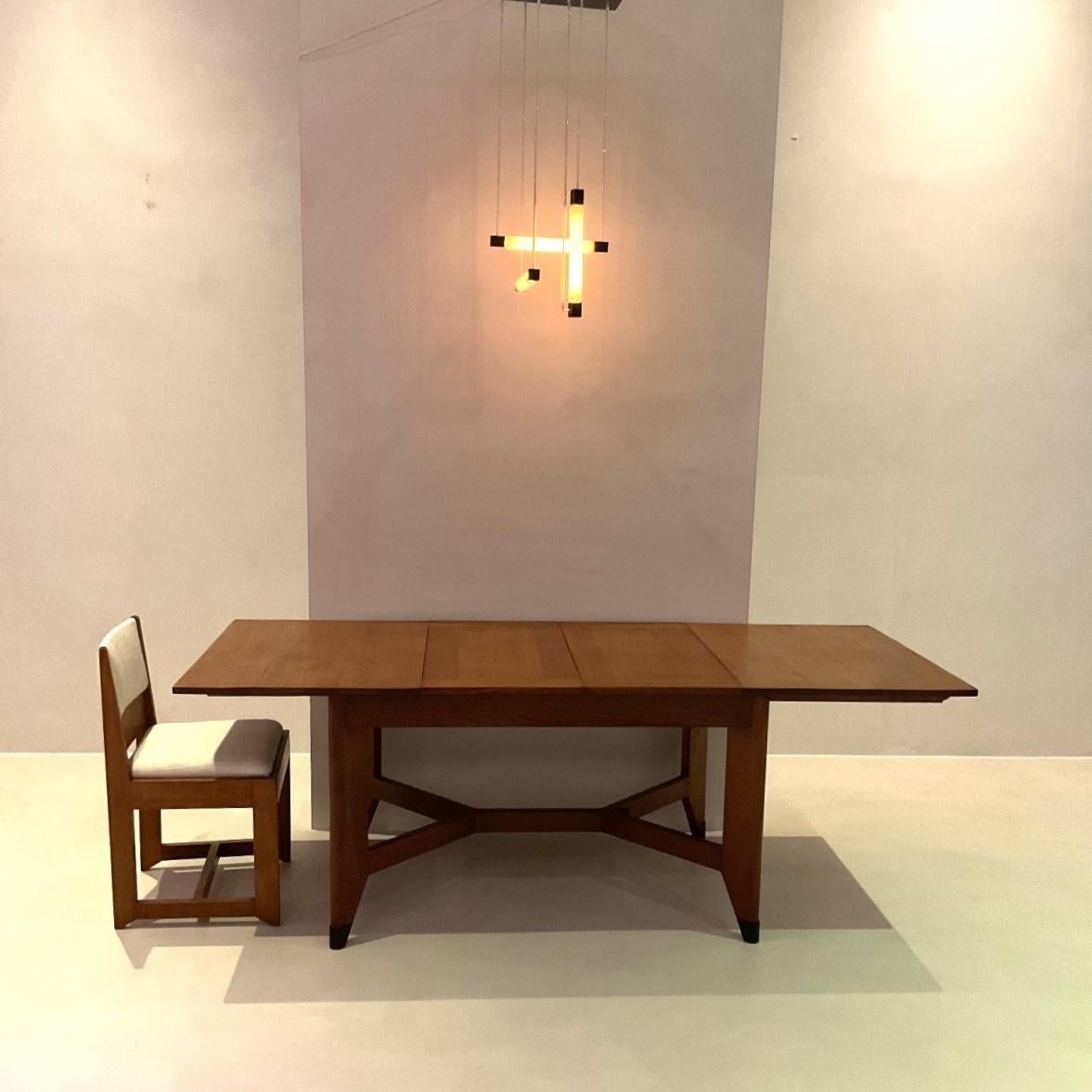 Modernist Dutch Art Deco dining table by Hendrik Wouda for Pander, 1920s For Sale 11