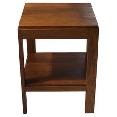 Modernist Dutch Art Deco oak side table by L.O.V. Oosterbeek, 1920s