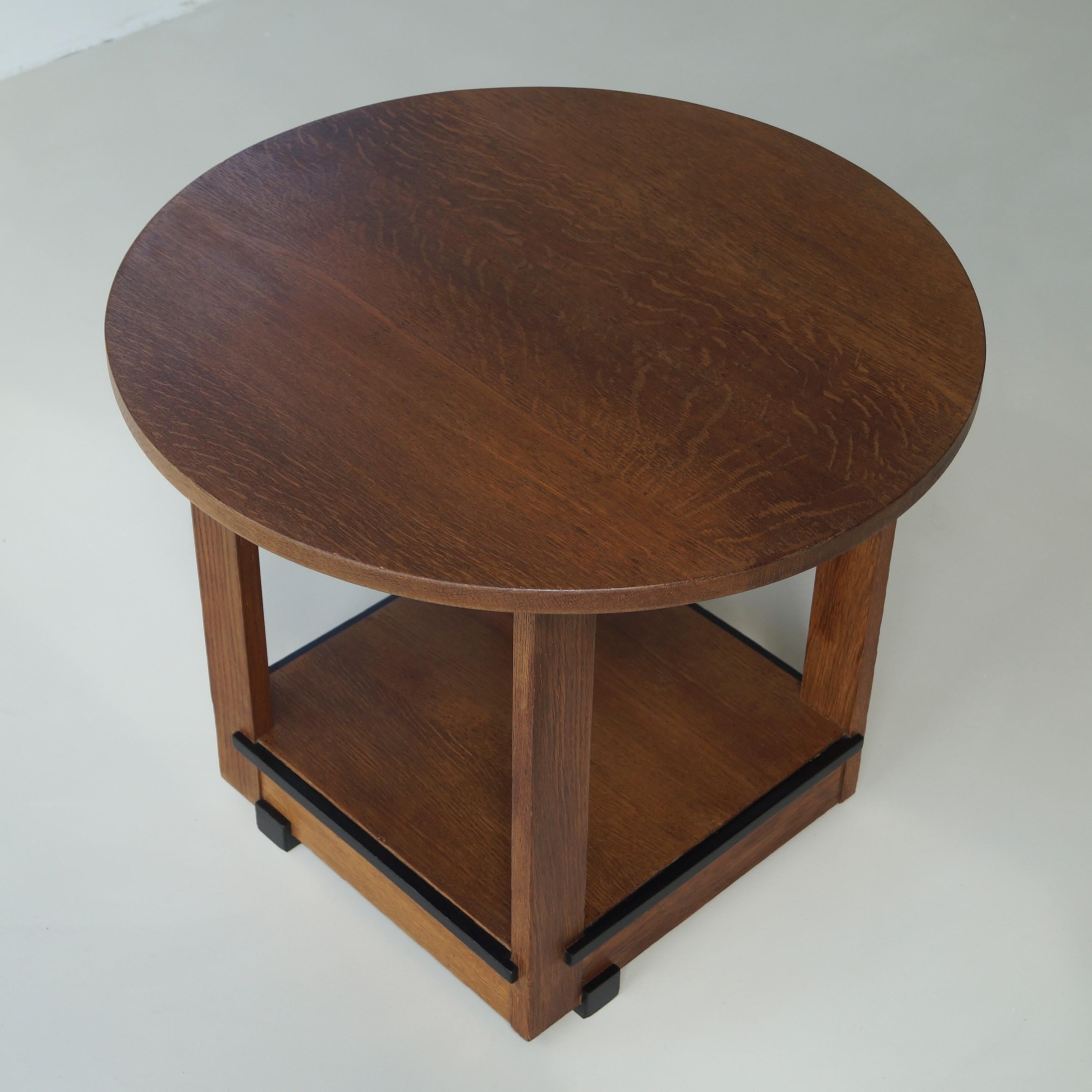 Modernistischer niederländischer Art-Déco-Beistelltisch der Moderne, Jan Brunott zugeschrieben, 1920er Jahre im Angebot 2