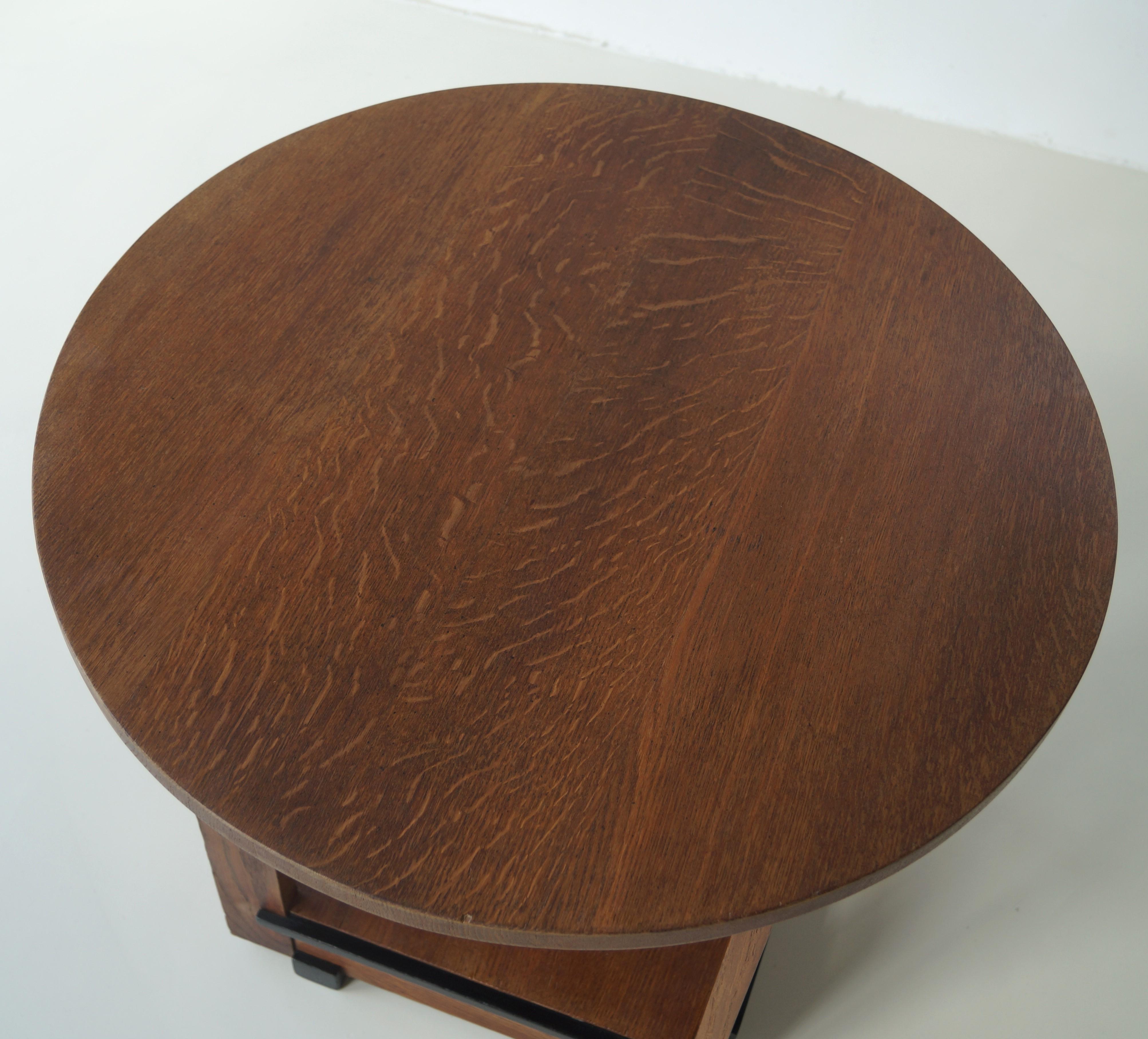 Modernistischer niederländischer Art-Déco-Beistelltisch der Moderne, Jan Brunott zugeschrieben, 1920er Jahre im Angebot 3