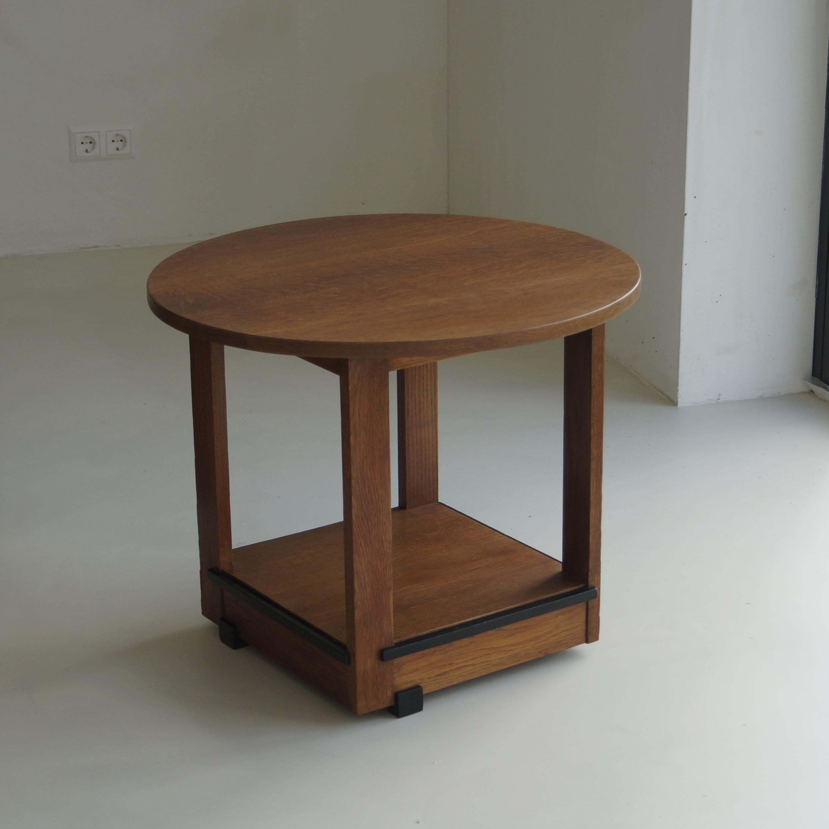 Modernistischer niederländischer Art-Déco-Beistelltisch der Moderne, Jan Brunott zugeschrieben, 1920er Jahre im Angebot 5