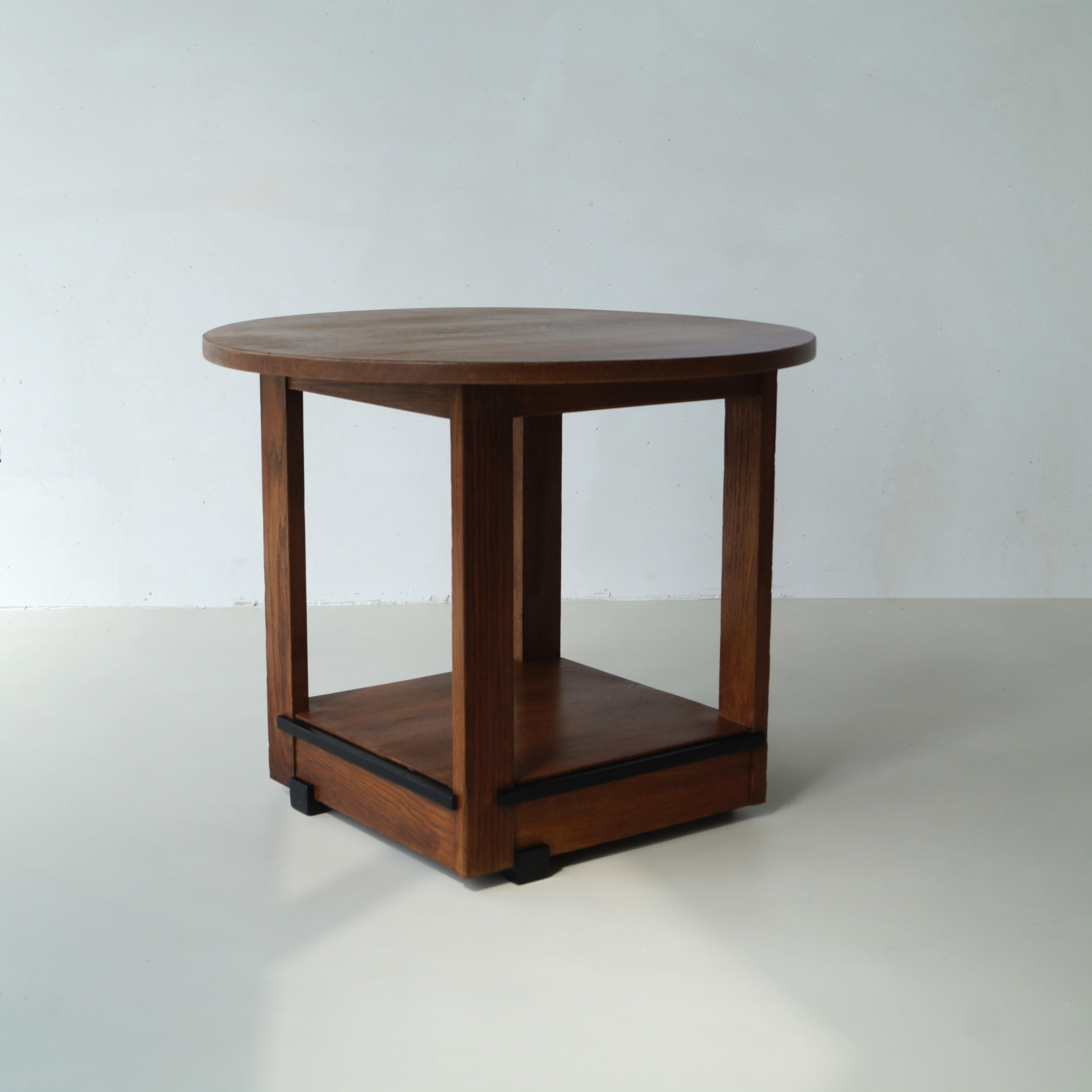 Amsterdam School Modernist Dutch Art Deco occasional table attributed to Jan Brunott, 1920s For Sale