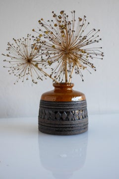 Modernist, earthenware ceramic vase by Inger Persson for Rörstrand, Sweden