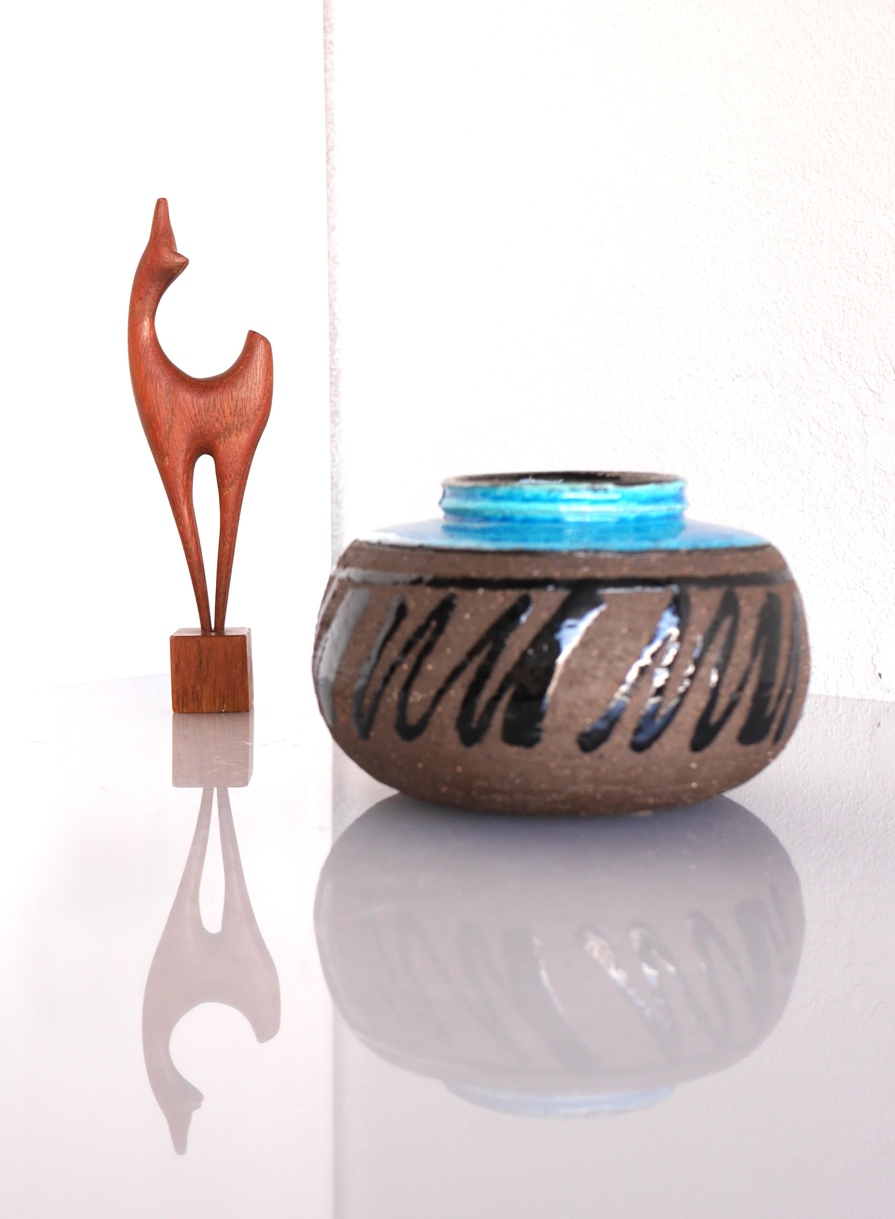 Swedish Modernist, earthenware ceramic vase by Inger Persson for Rörstrand, Sweden