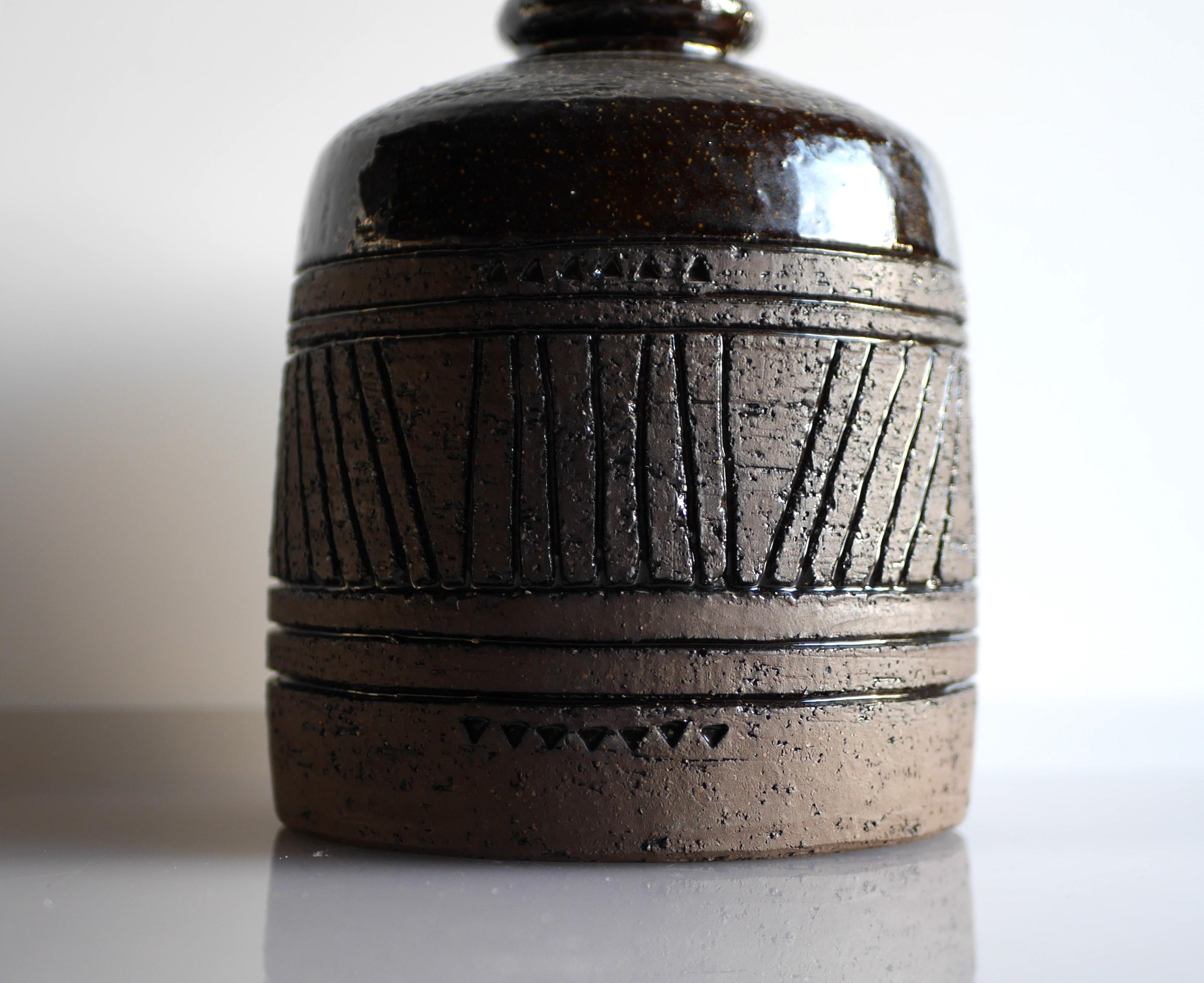 Modernist, earthenware ceramic vase by Inger Persson for Rörstrand, Sweden In Good Condition In Skarpnäck, SE