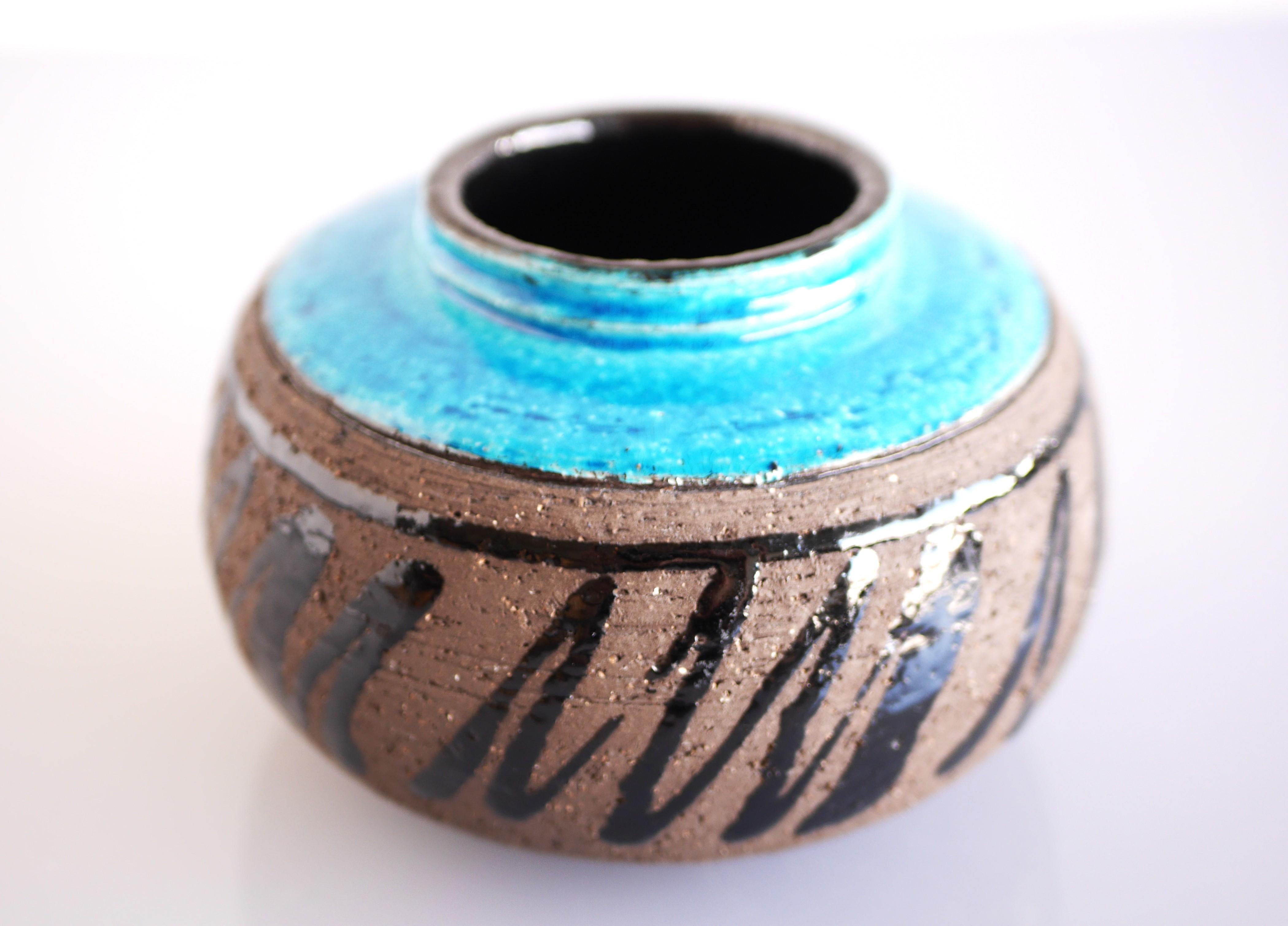 Mid-20th Century Modernist, earthenware ceramic vase by Inger Persson for Rörstrand, Sweden