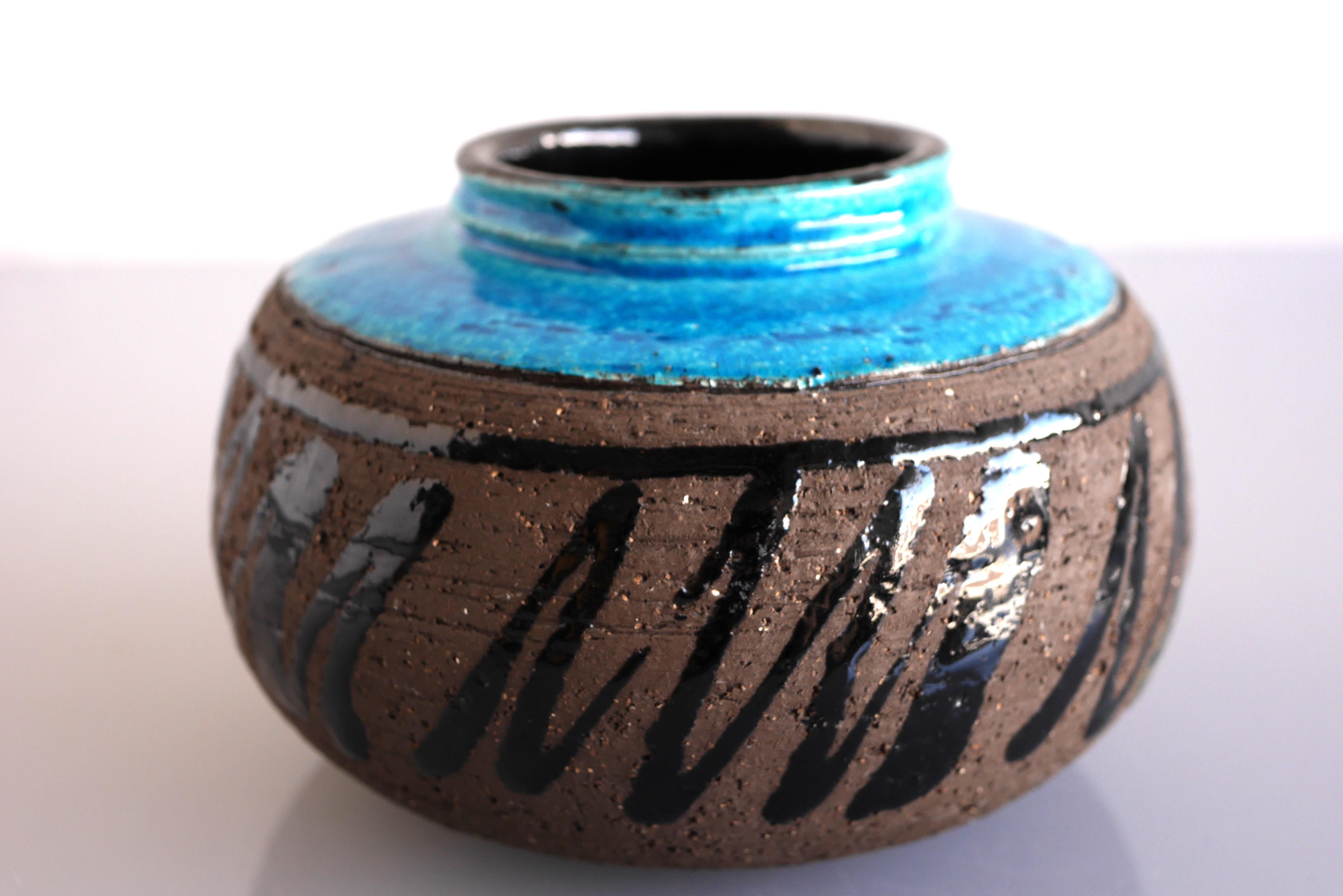 Ceramic Modernist, earthenware ceramic vase by Inger Persson for Rörstrand, Sweden