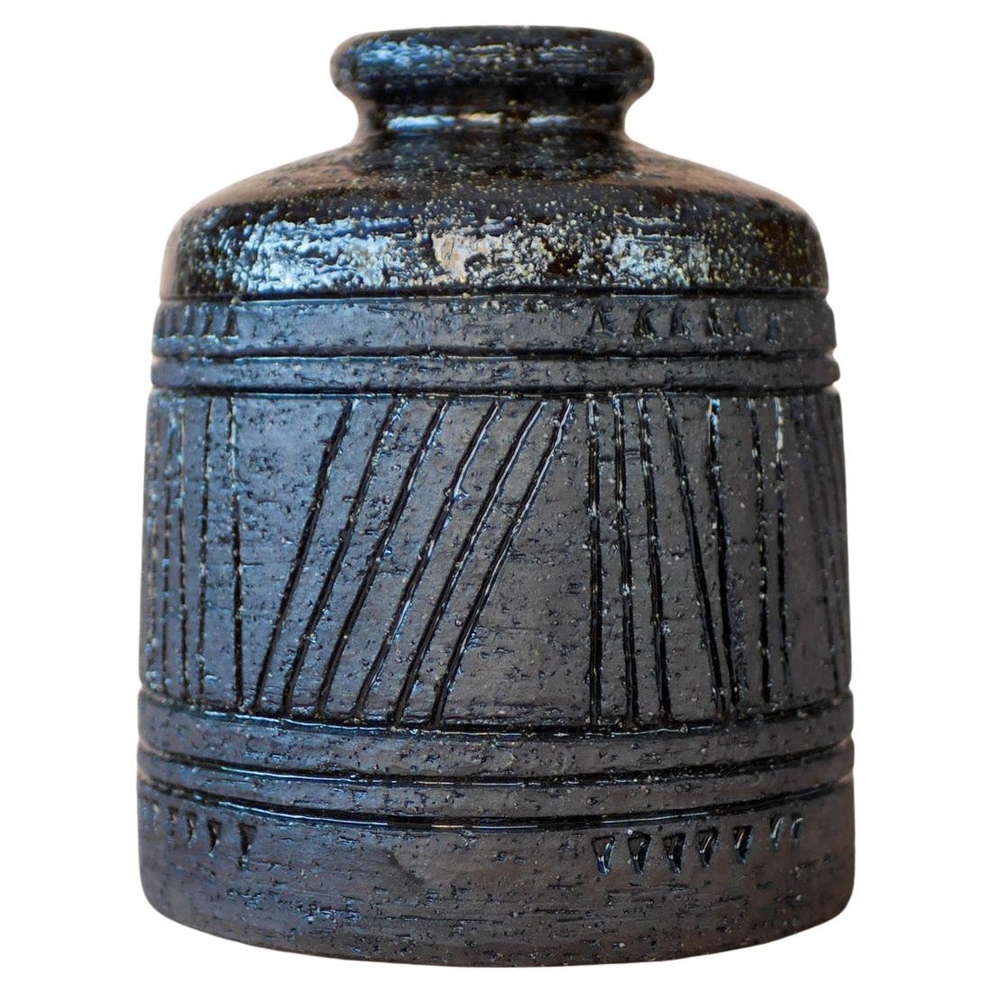 Modernist, earthenware ceramic vase by Inger Persson for Rörstrand, Sweden